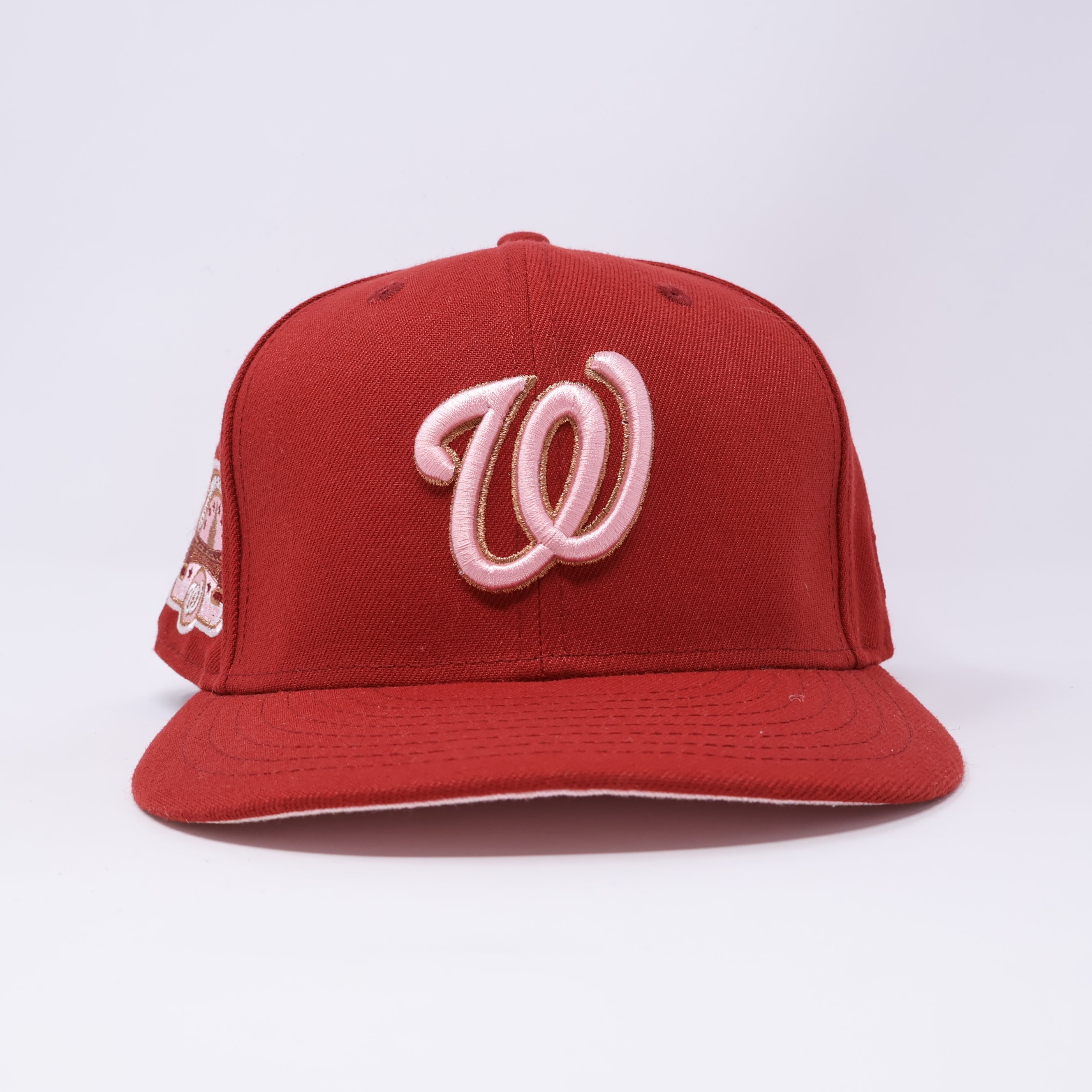 USED 1/4 Maroon Washington Nationals Kennedy Memorial 59fifty New Era Fitted Hat Cap