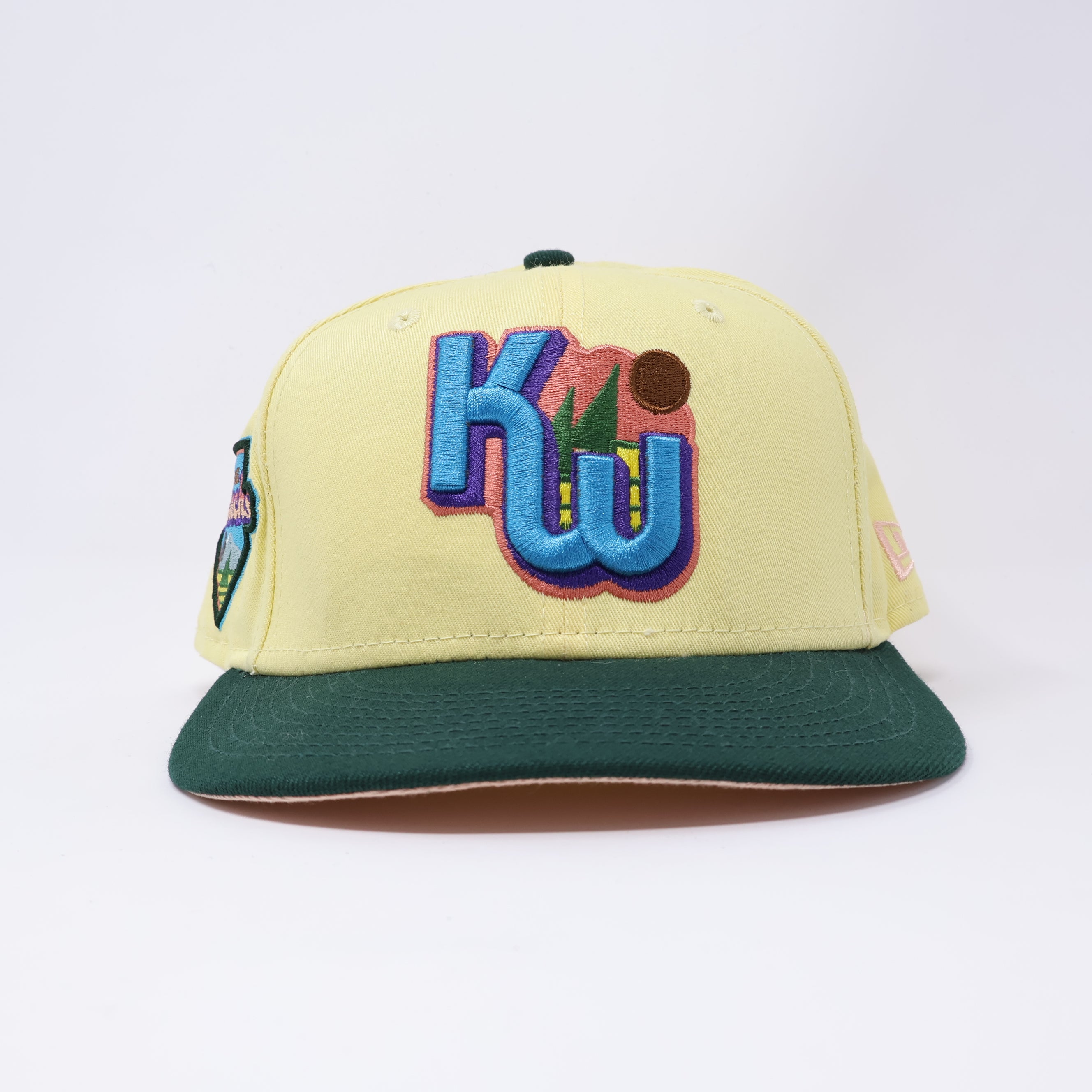 USED 1/4 Yellow Key West Conchs Minor League 59fifty New Era Fitted Hat Cap