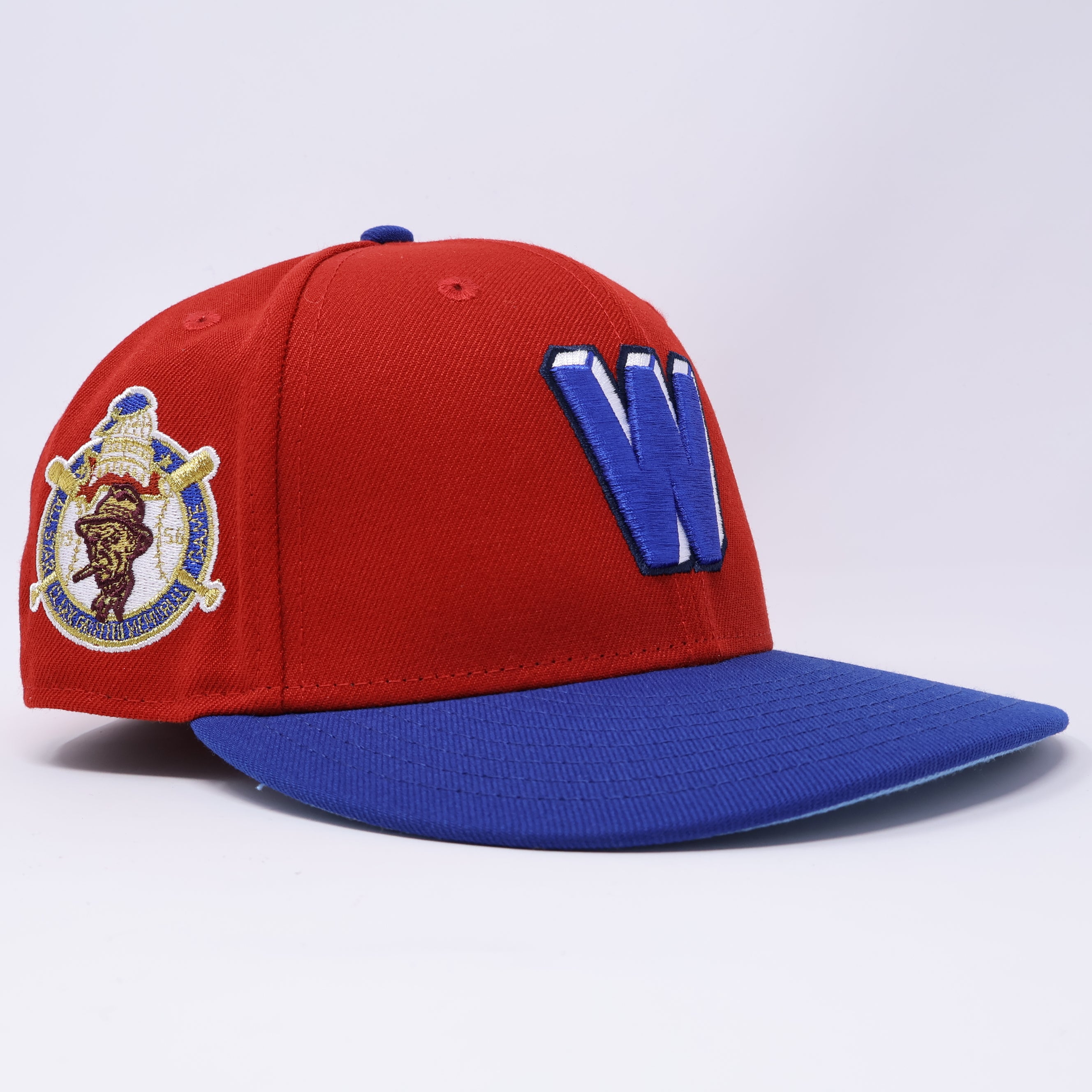 USED 1/4 Red Washington Senators Minor League 59fifty New Era Fitted Hat Cap