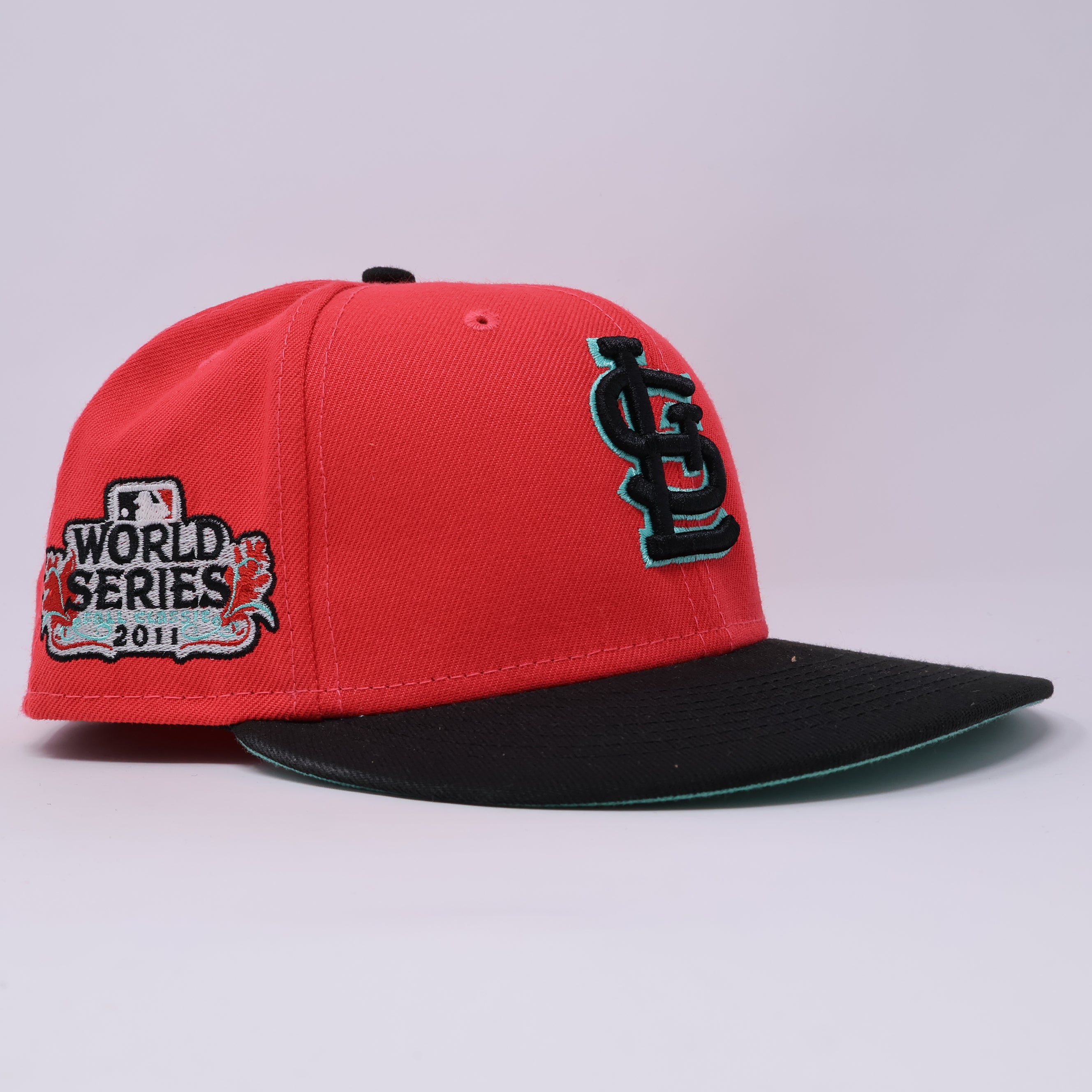 USED 1/8 Hot Pink St. Louis Cardinals 2011 World Series 59fifty New Era Fitted Hat Cap