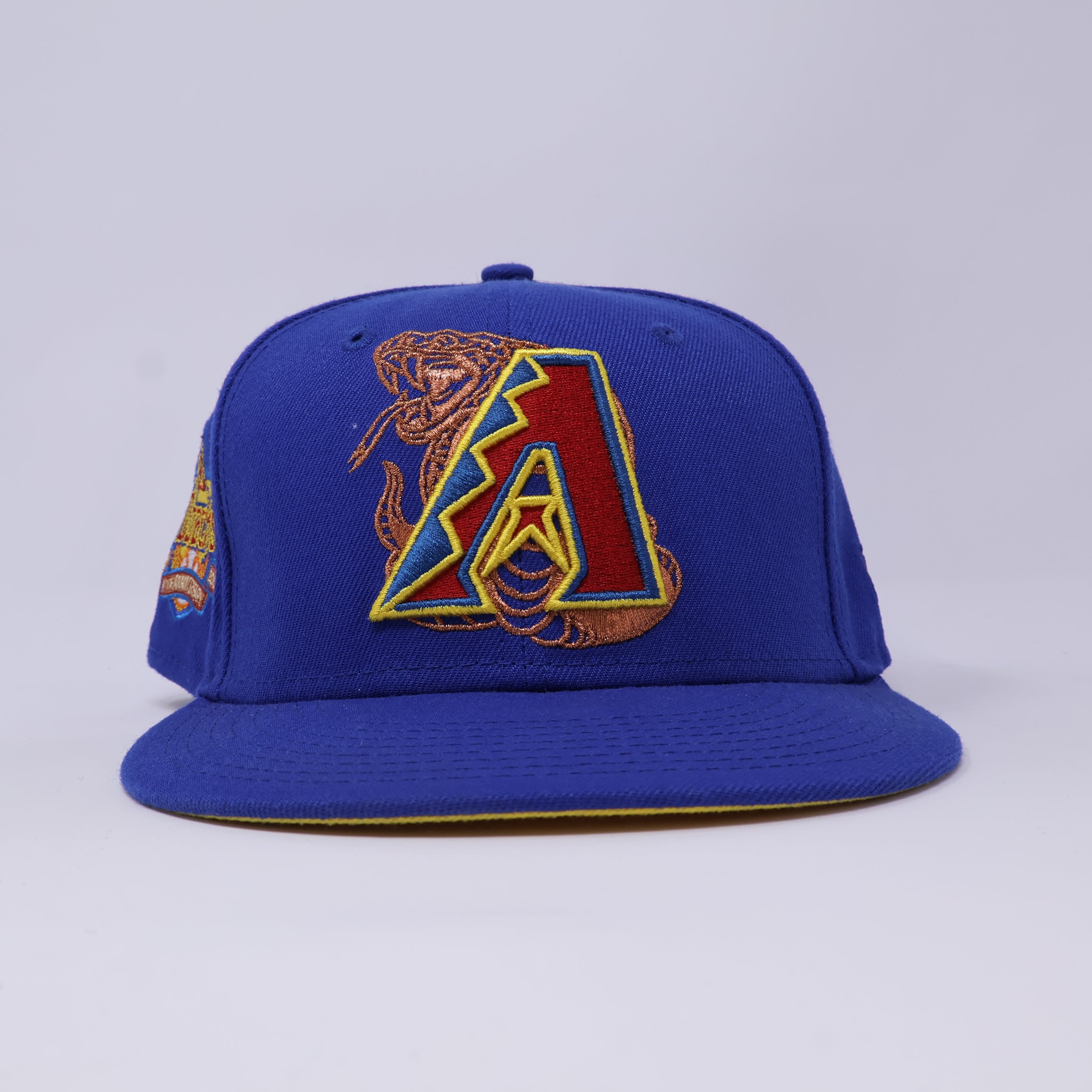 USED 1/8 Blue Arizona Diamondbacks 25th Anniversary 59fifty New Era Fitted Hat Cap