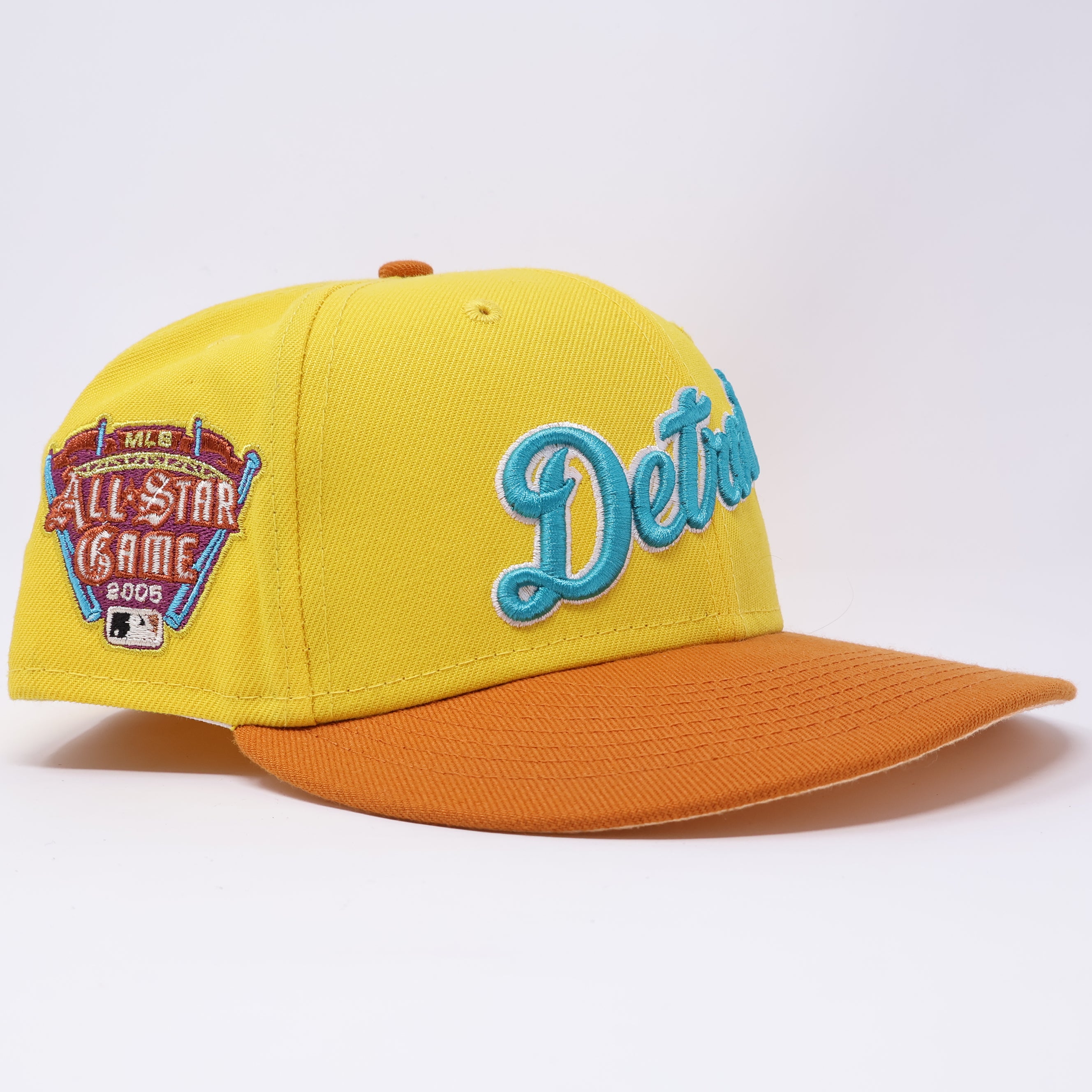 USED 1/4 Yellow Detroit Tigers 2006 All Star Game 59fifty New Era Fitted Hat Cap