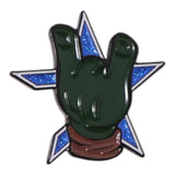 TMNT Houston Represent Hand Sign Graphic Pin