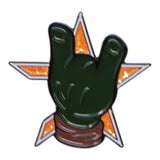 TMNT Houston Represent Hand Sign Graphic Pin