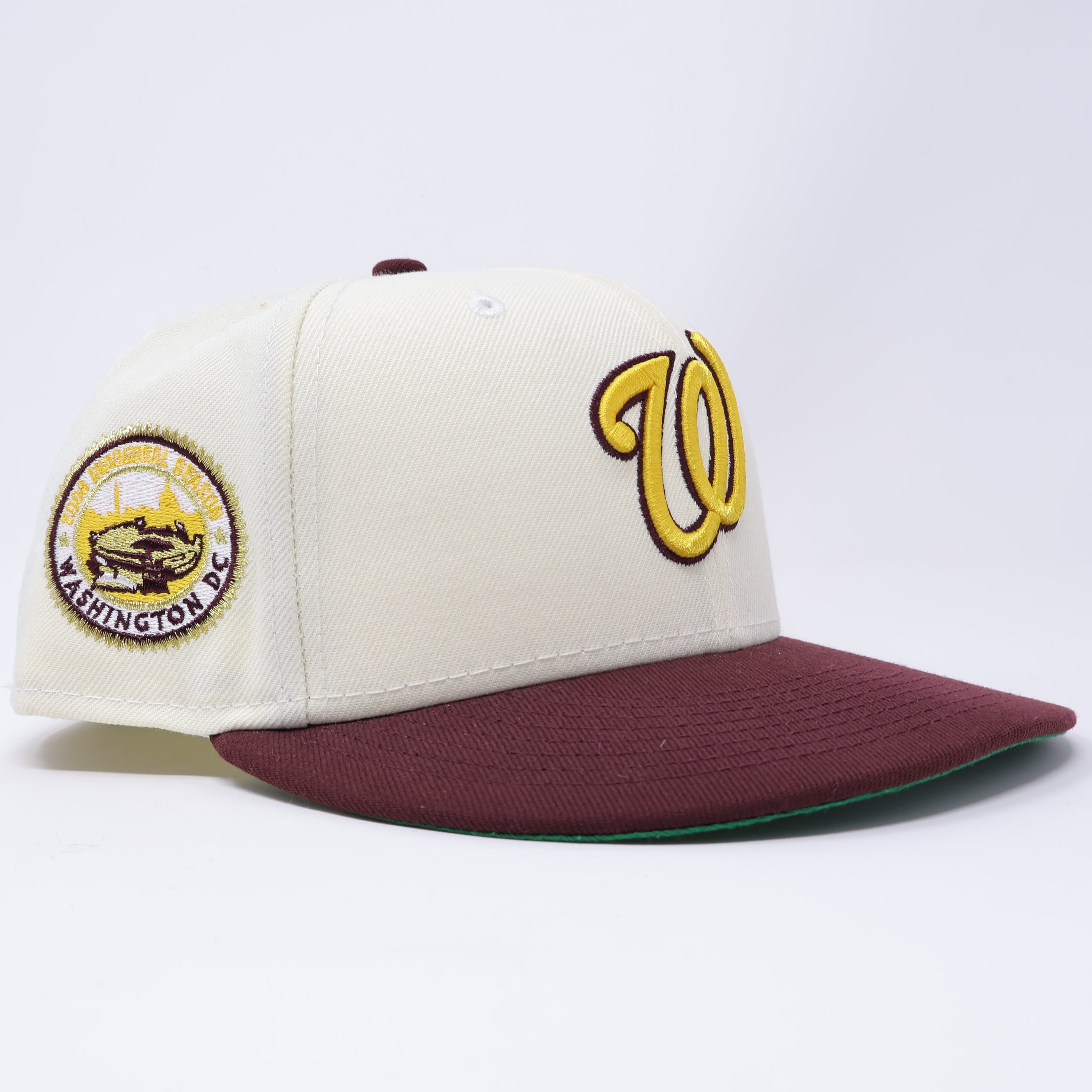 USED 1/4 Chrome Washington Nationals 2008 Inaugural 59fifty New Era Fitted Hat Cap