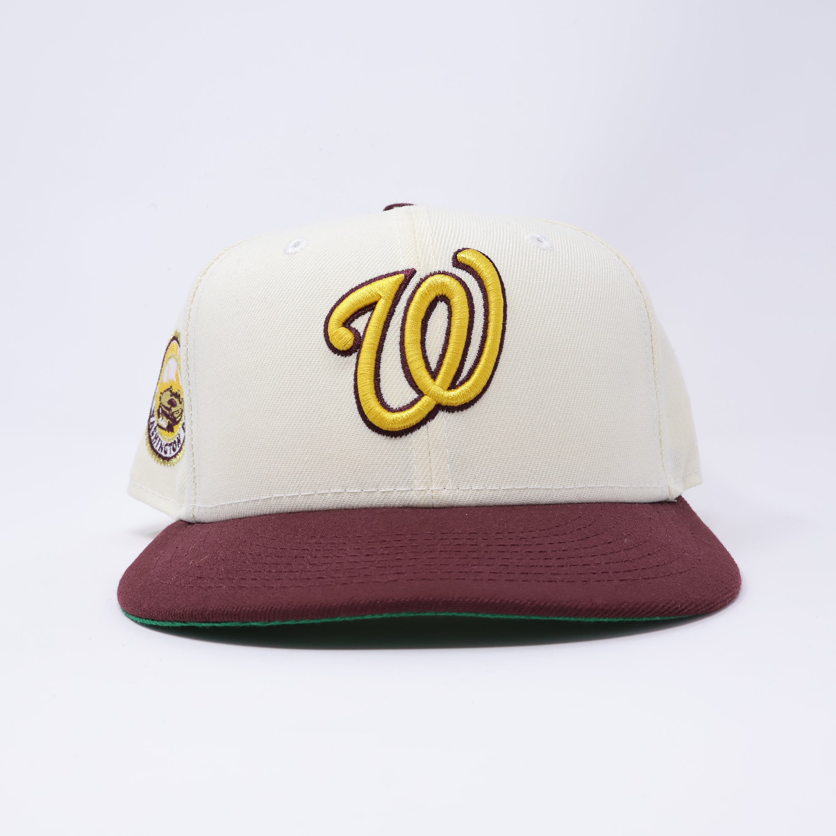 USED 1/4 Chrome Washington Nationals 2008 Inaugural 59fifty New Era Fitted Hat Cap