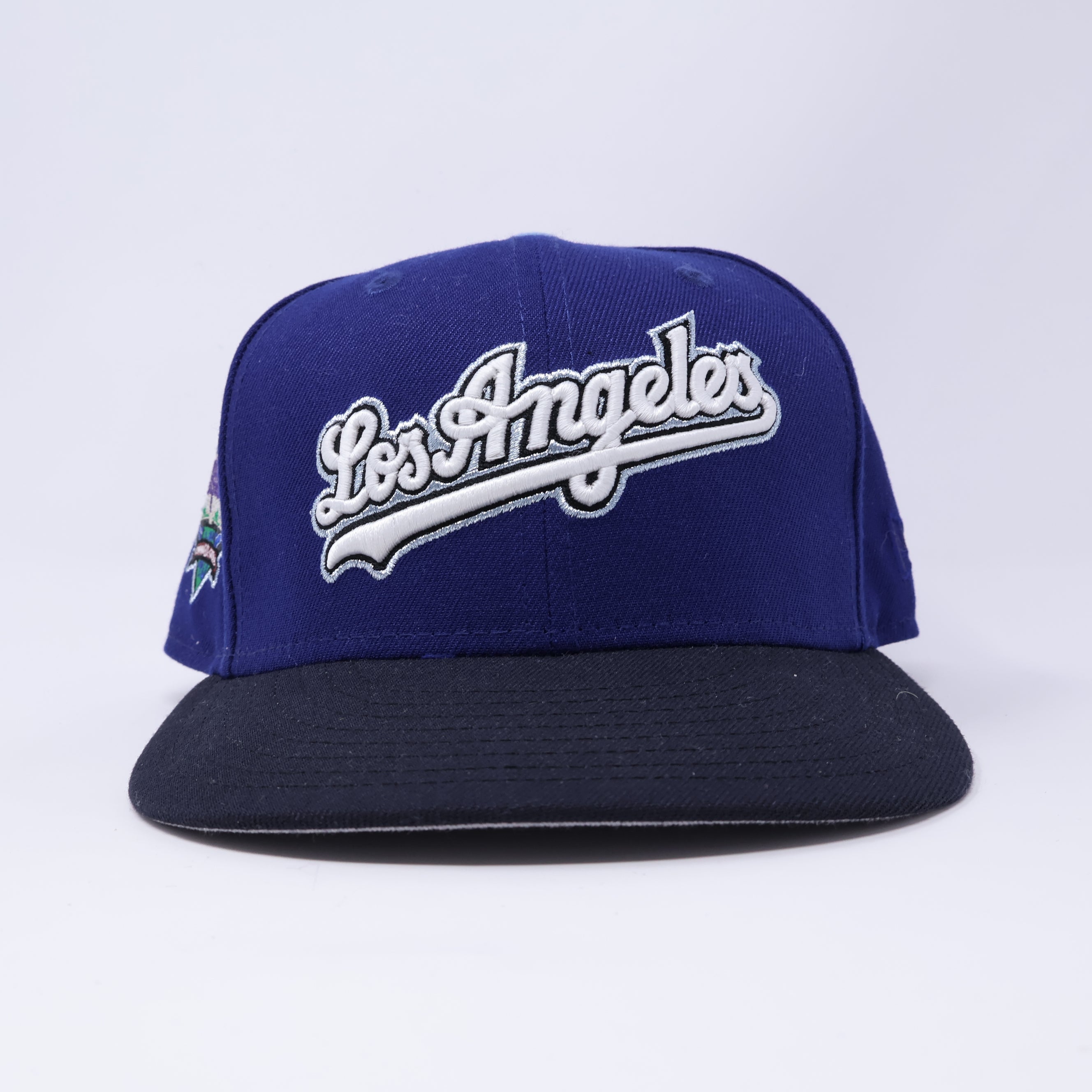 USED 1/2 Blue Los Angeles Dodgers 40th Anniversary 59fifty New Era Fitted Hat Cap