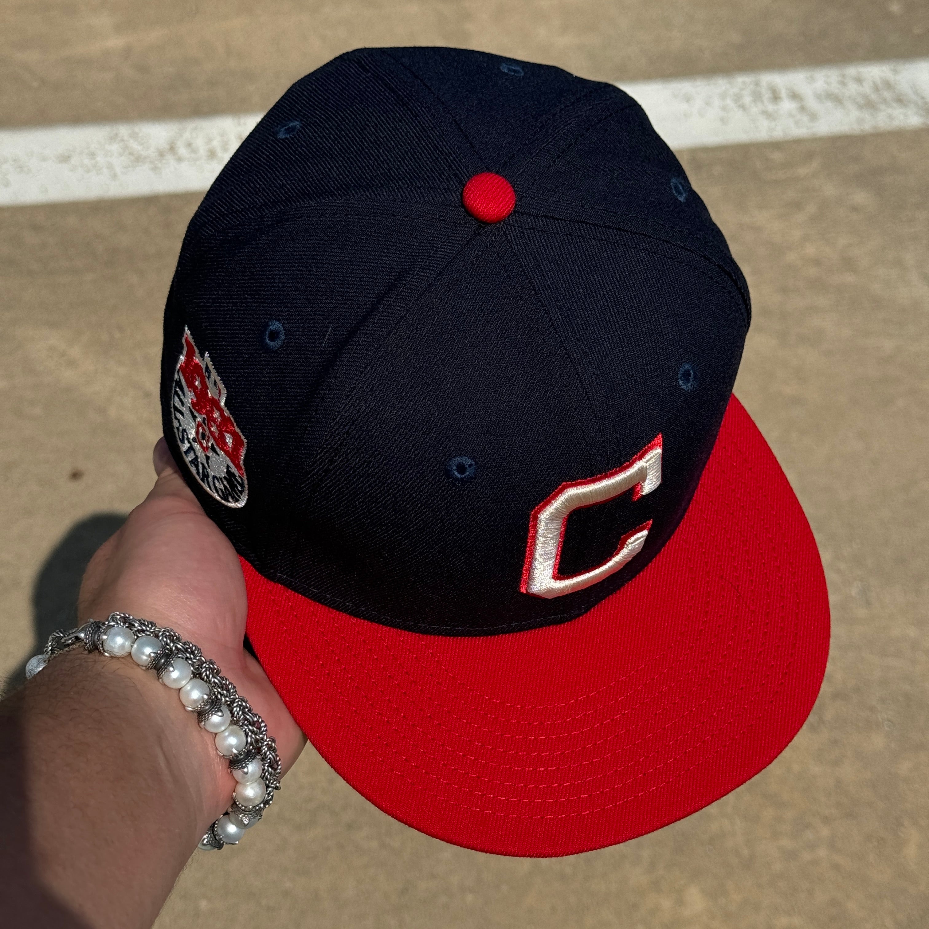 USED 1/8 Navy Cleveland Indians 1981 All Star Game 59fifty New Era Fitted Hat Cap