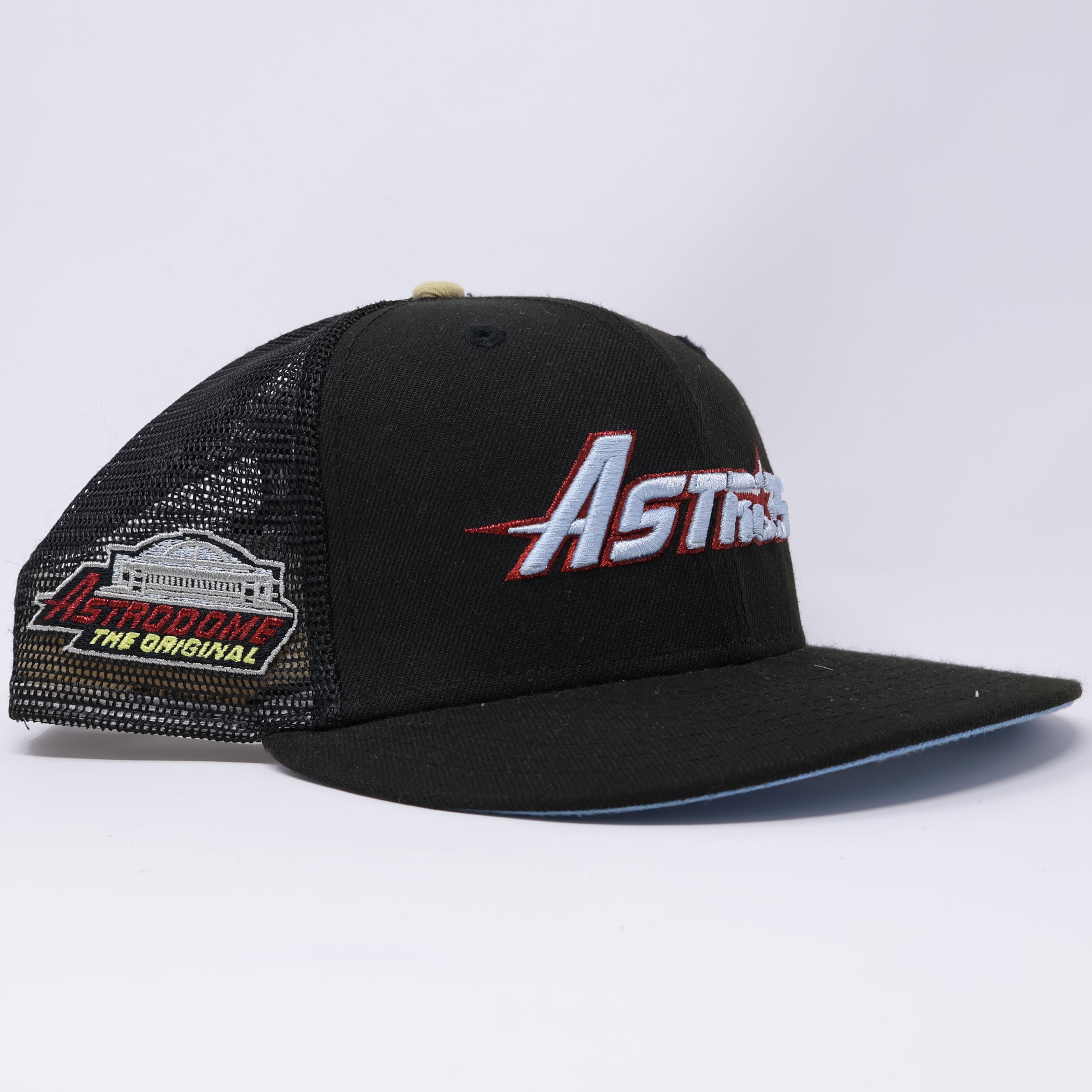 USED 7/8 Black Truckler Houston Astros The Astrodome 59fifty New Era Fitted Hat Cap