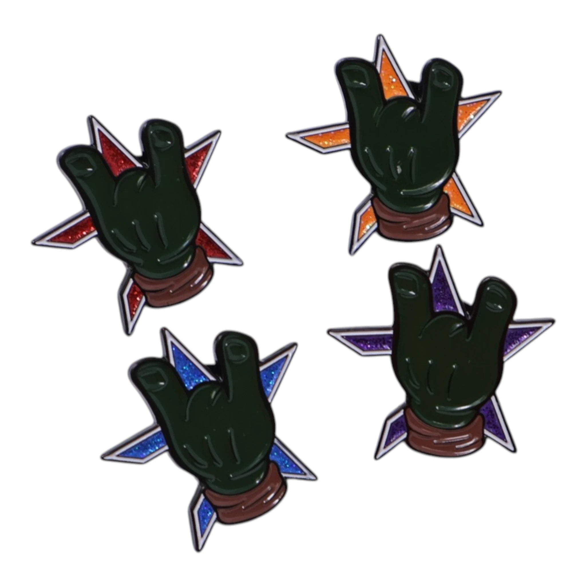 TMNT Houston Represent Hand Sign Graphic Pin