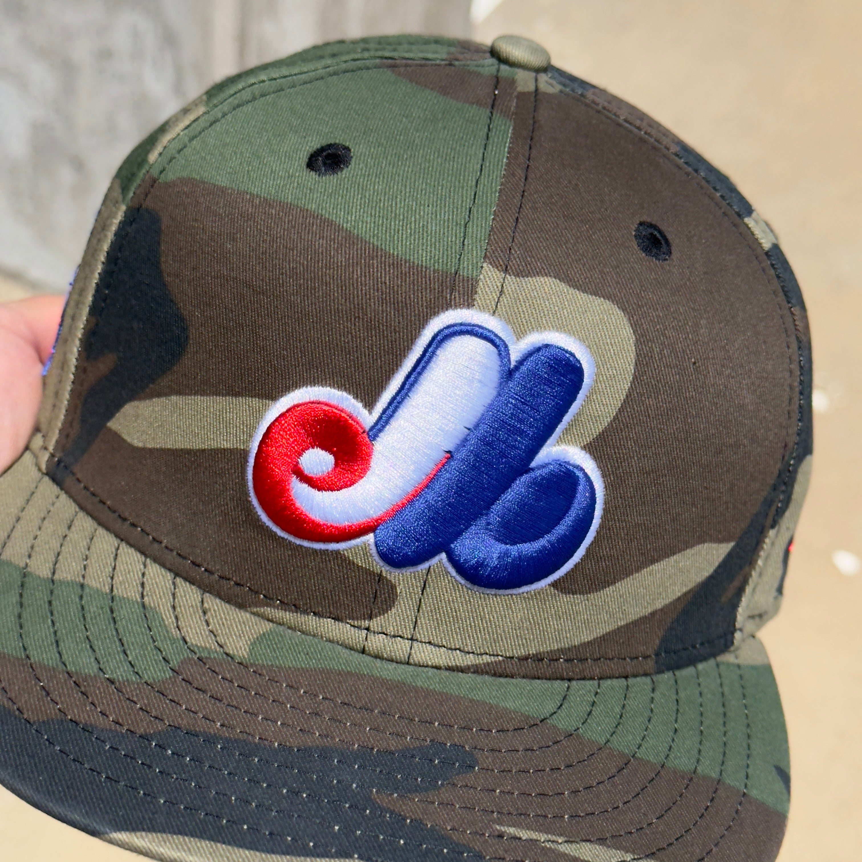 USED 3/8 Camo Montreal Toronto Expos All Star Game 59FIFTY New Era Fitted Hat
