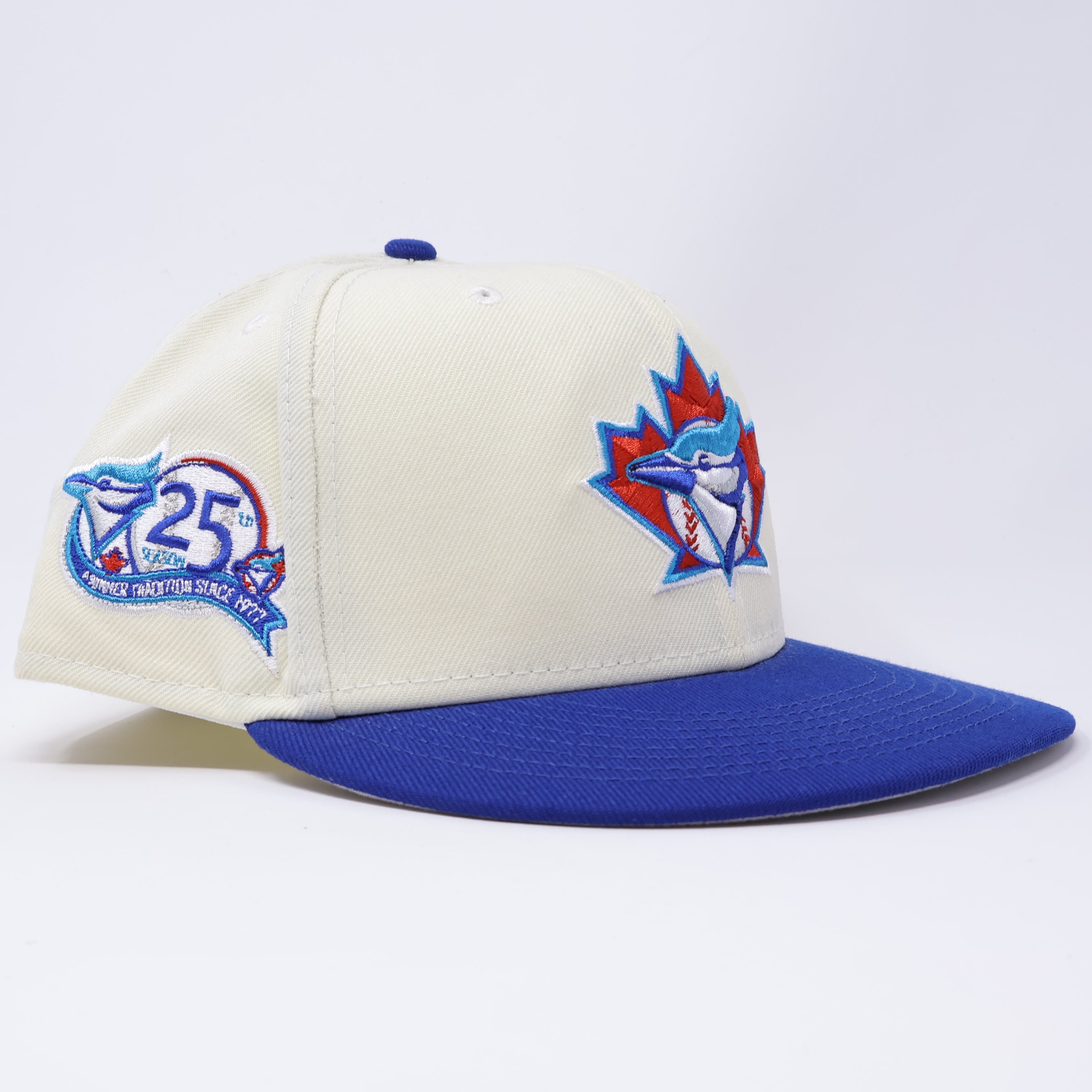 USED 8 Chrome Toronto Blue Jays Montreal 25th Anniversary 59fifty New Era Fitted Hat Cap