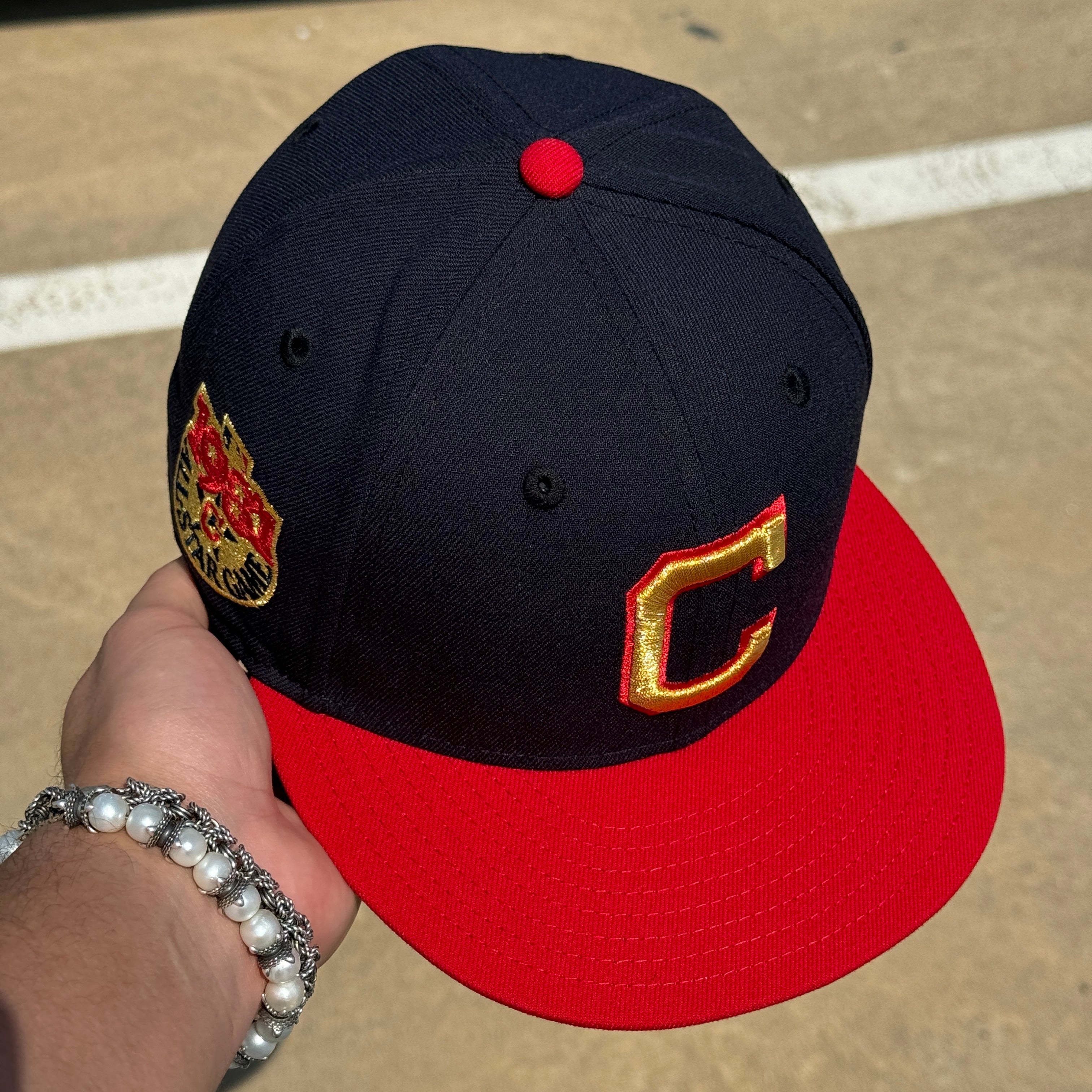 USED 1/8 Navy Cleveland Indians 1981 All Star Game 59fifty New Era Fitted Hat Cap