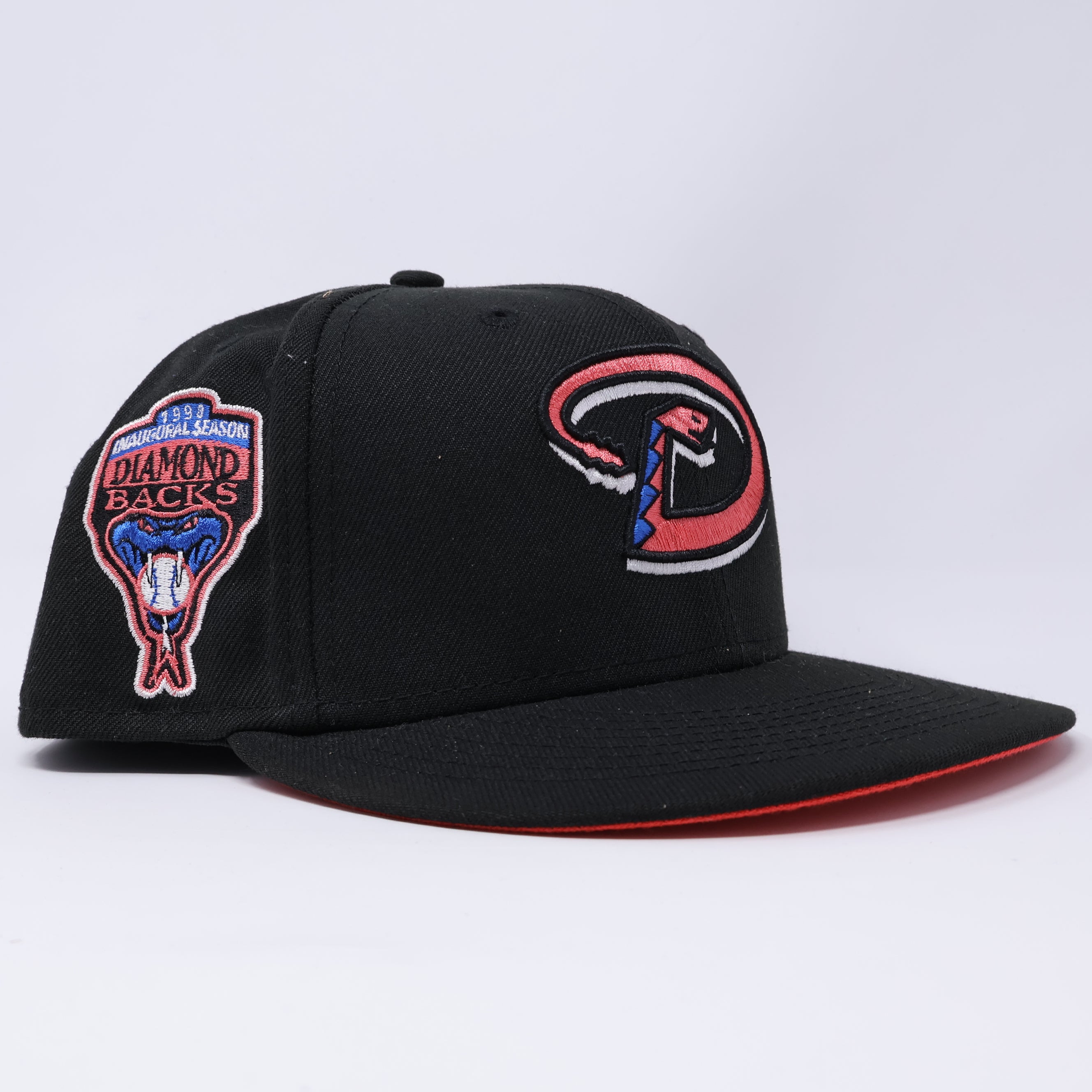 USED 3/4 Black Arizona Diamondbacks 1998 Inaugural Season 59fifty New Era Fitted Hat Cap
