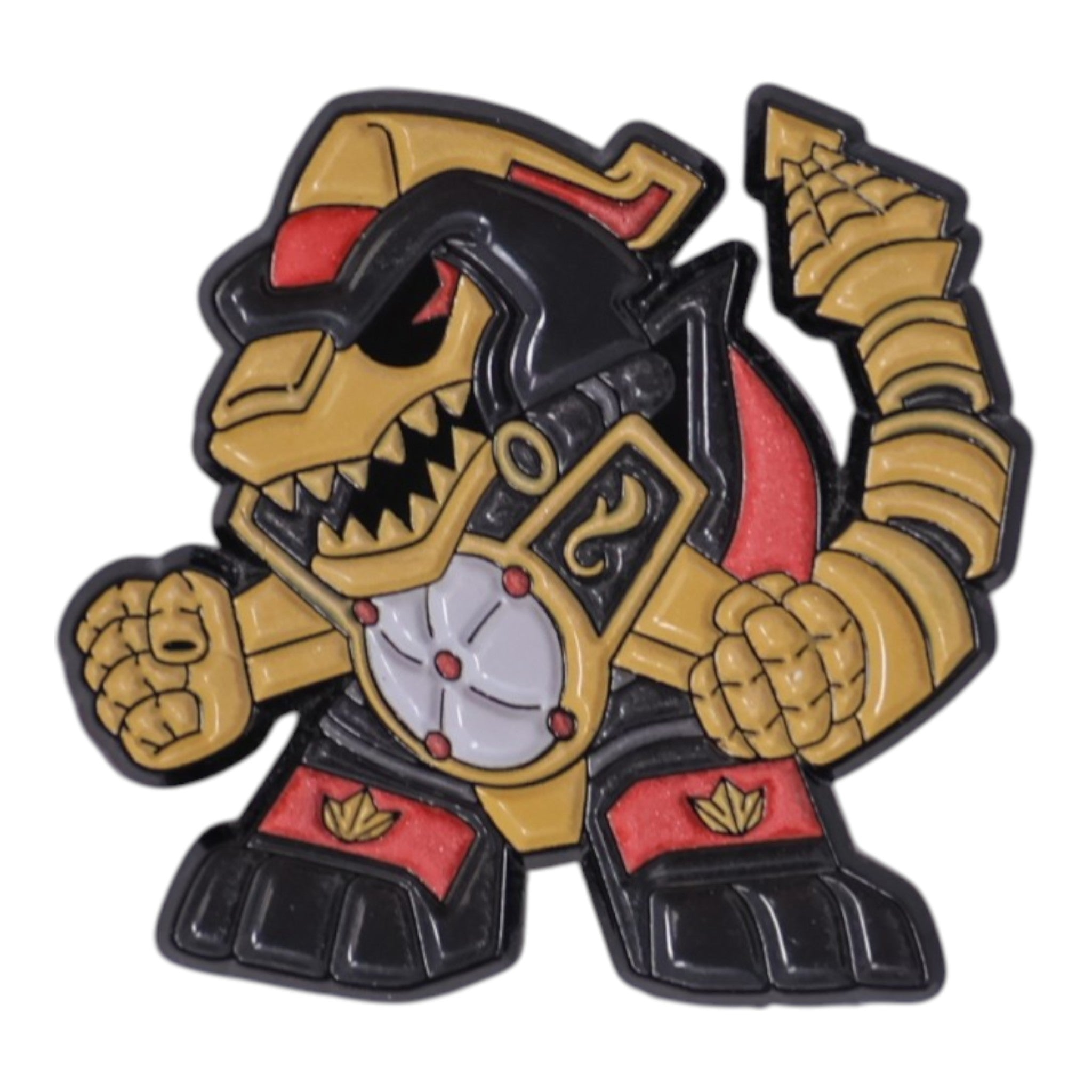 Burnt Orange Dragonzord Mighty Morphin Power Rangers Graphic Pin