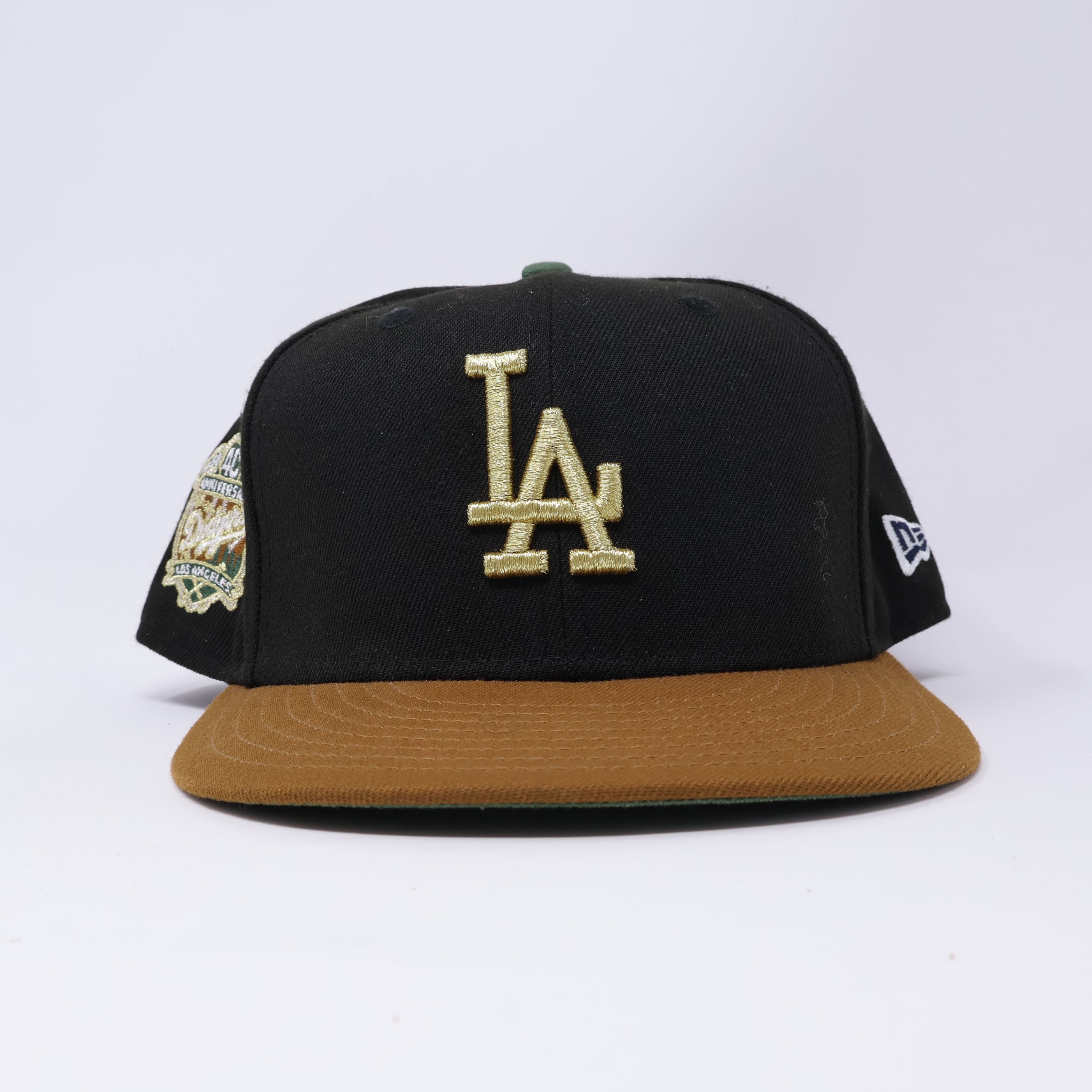 USED 3/4 Black Los Angeles 40th Anniversary 59fifty New Era Fitted Hat Cap