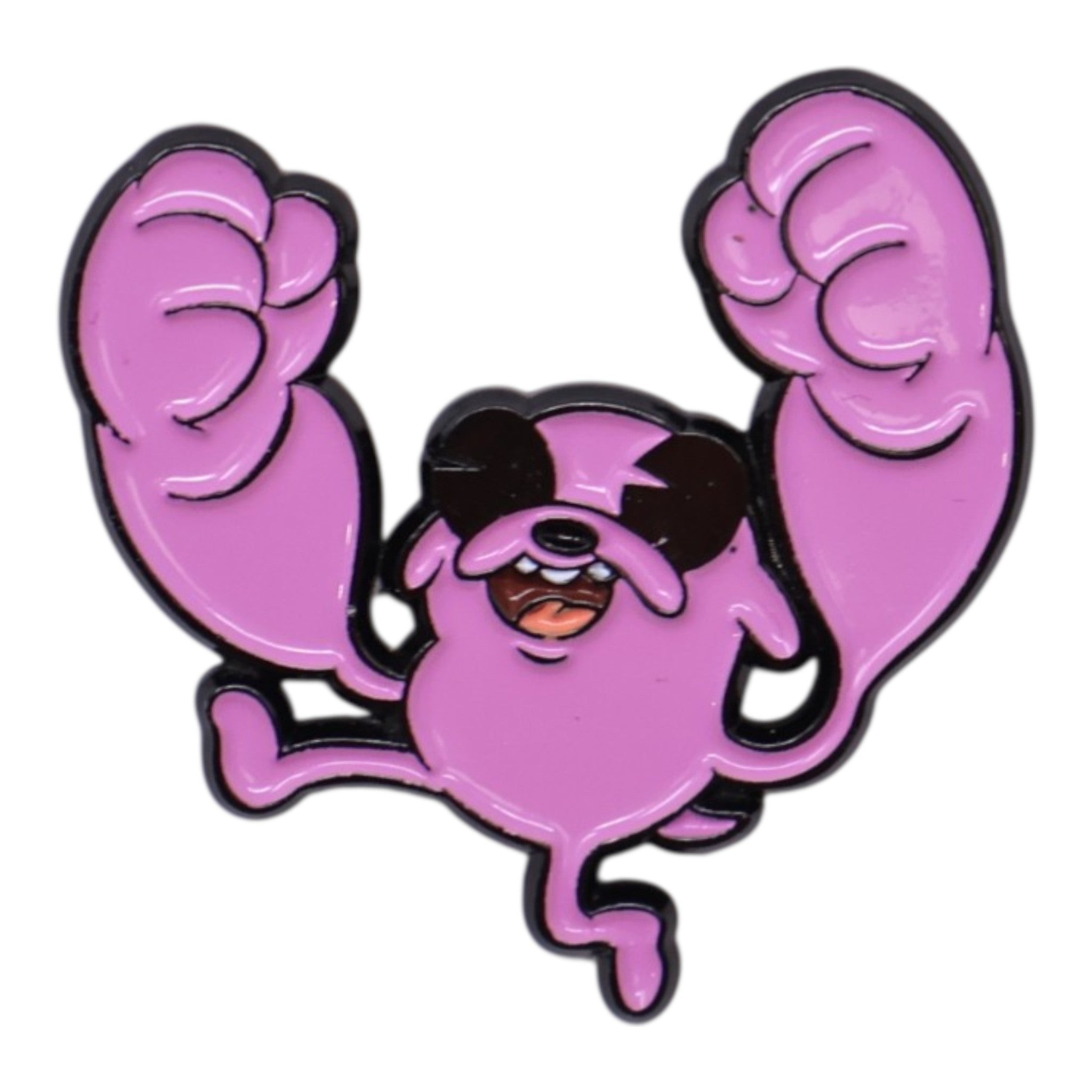 Pink Jake the Dog Character Graphic Pin