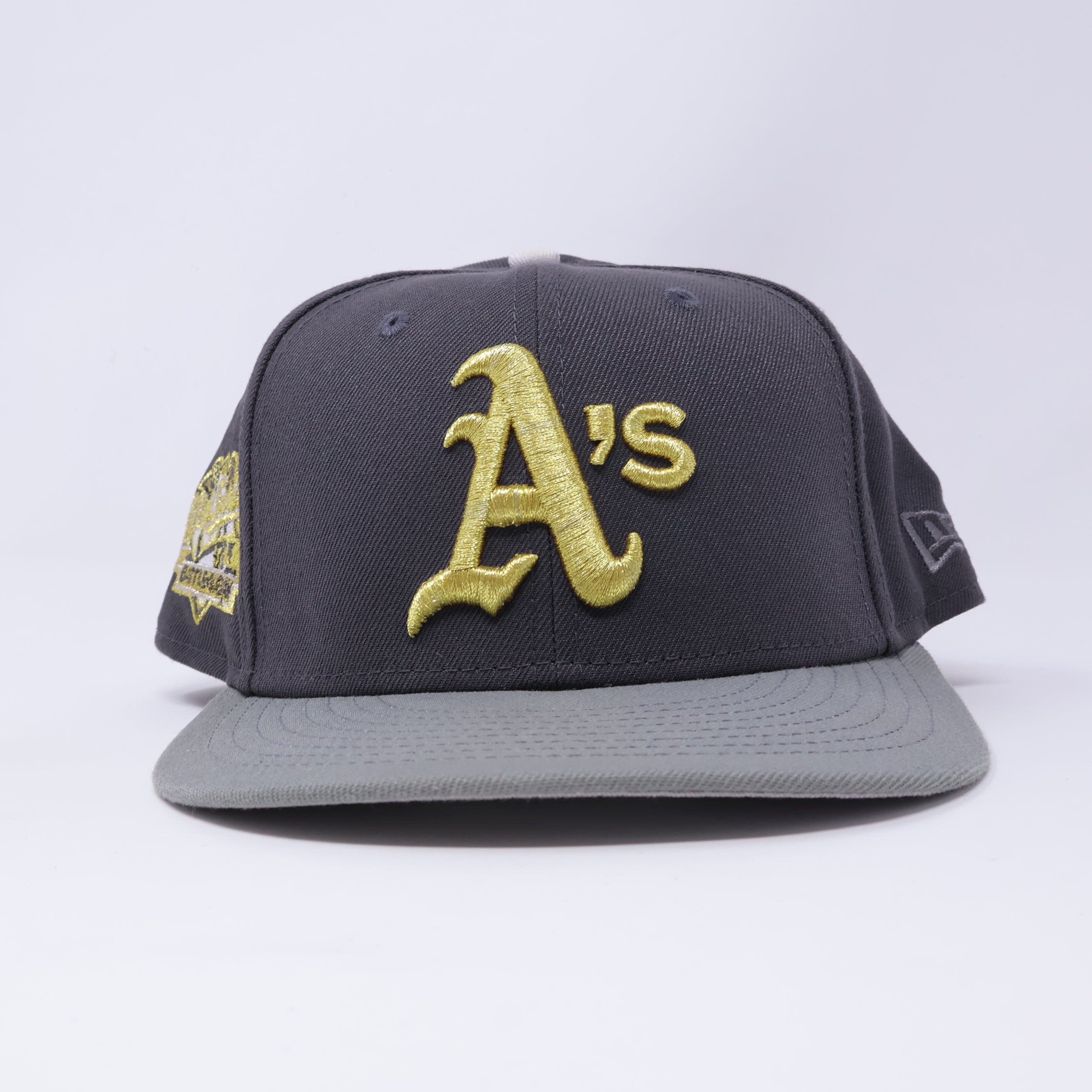 USED 3/4 Gray Oakland Athletics 1989 World Series 59fifty New Era Fitted Hat Cap