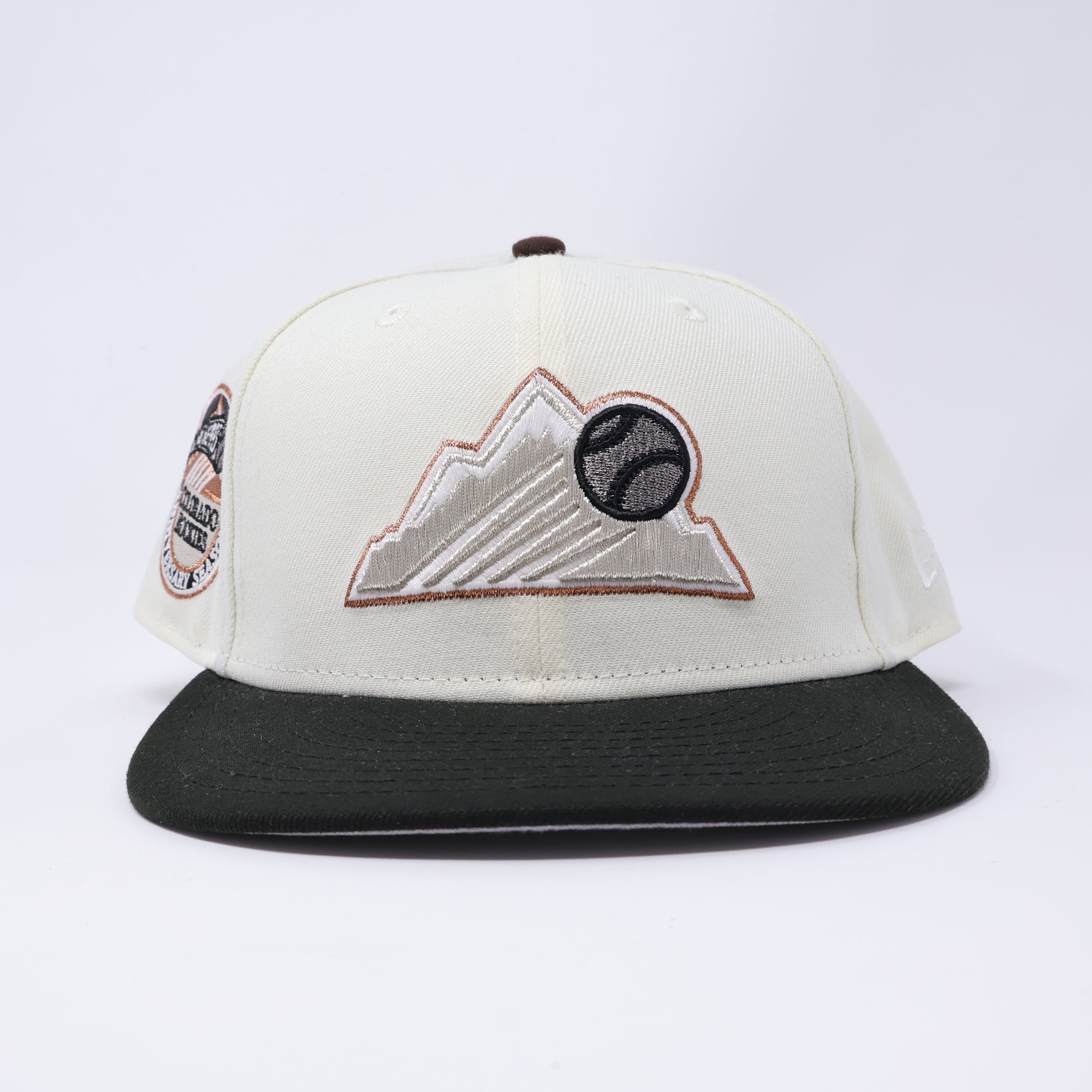 USED 5/8 Chrome Colorado Rockies 10 Years 59fifty New Era Fitted Hat Cap