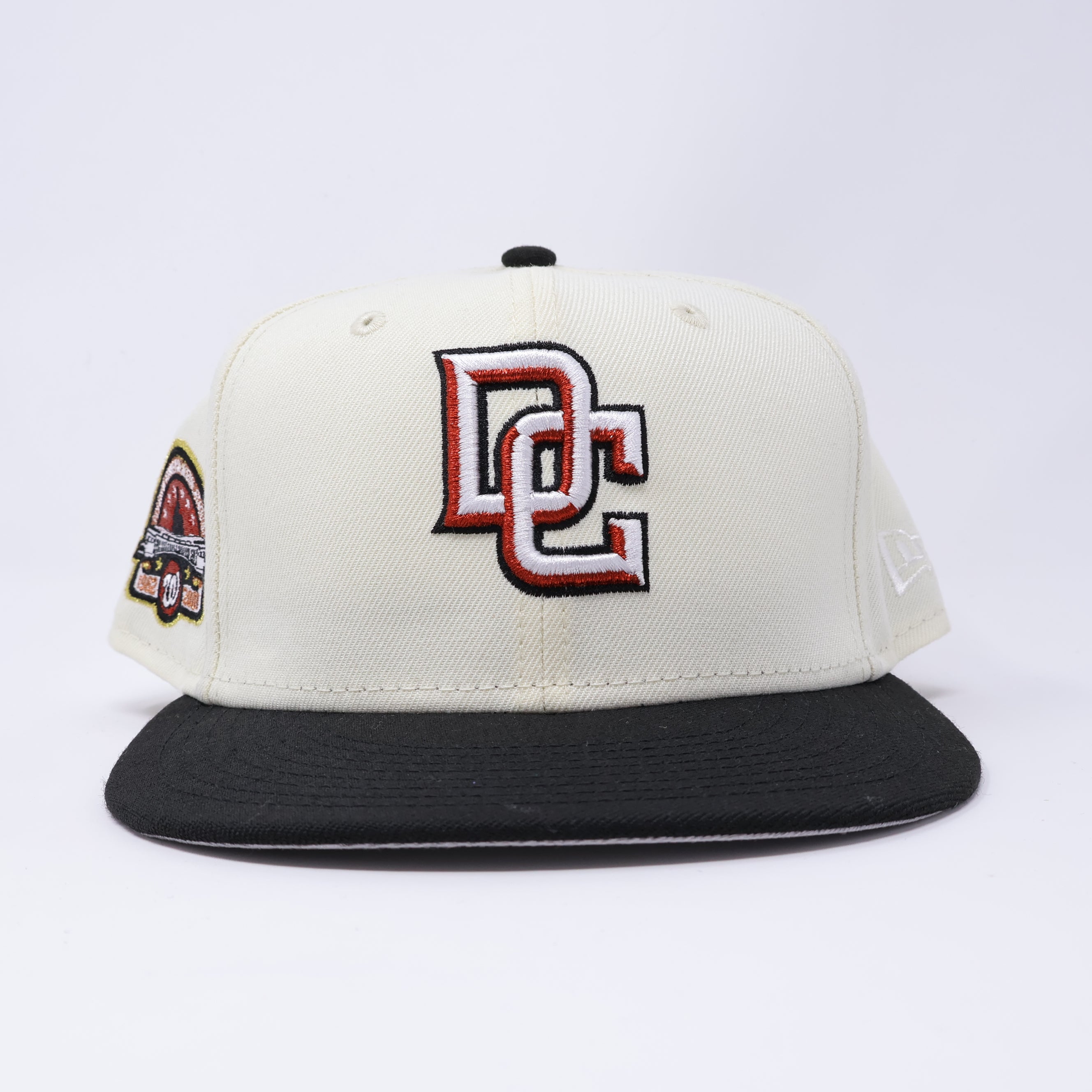 USED 3/4 Chrome Washington Nationals Kennedy Memorial 59fifty New Era Fitted Hat Cap