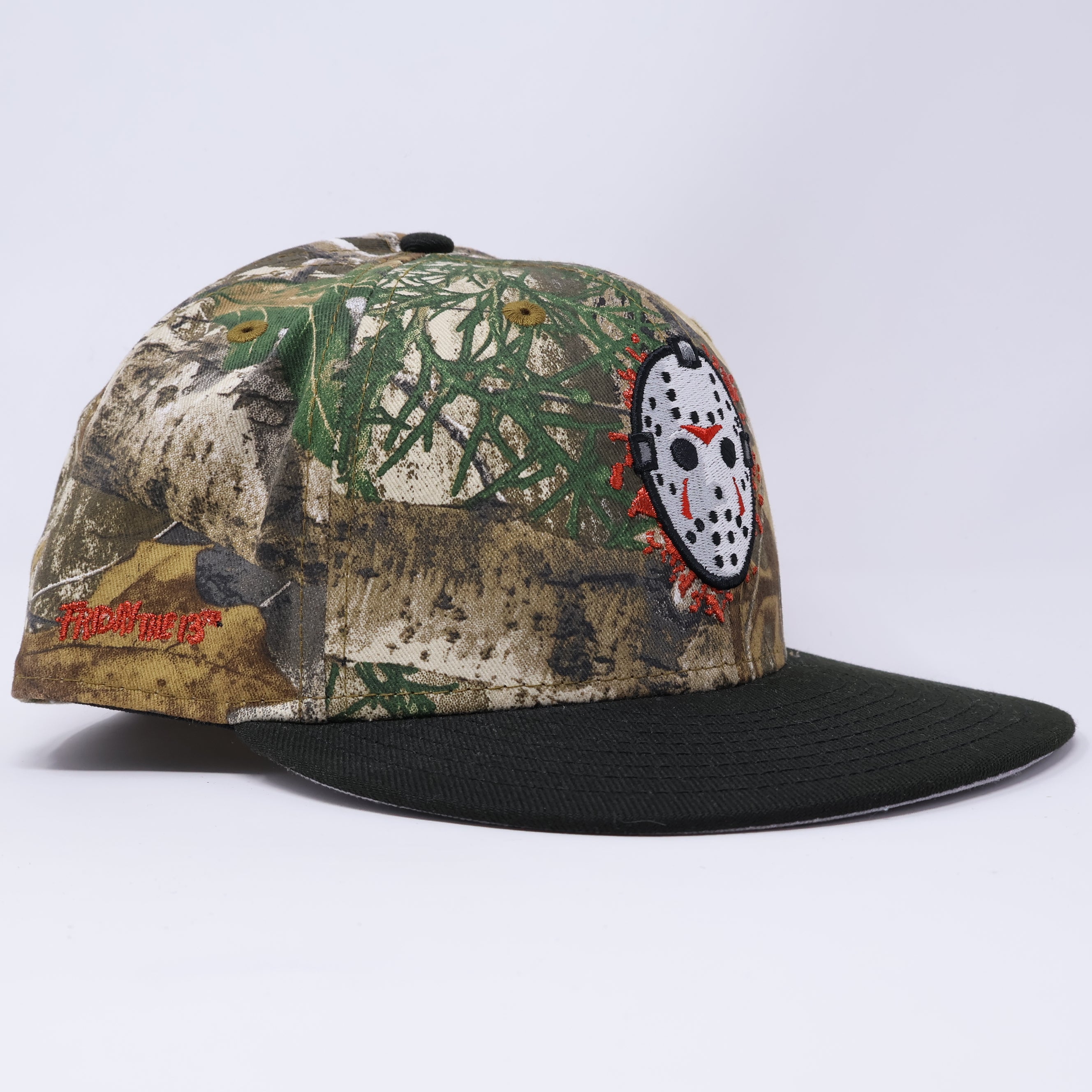 USED 3/4 Realtree Jason Friday the 13th 59fifty New Era Fitted Hat Cap