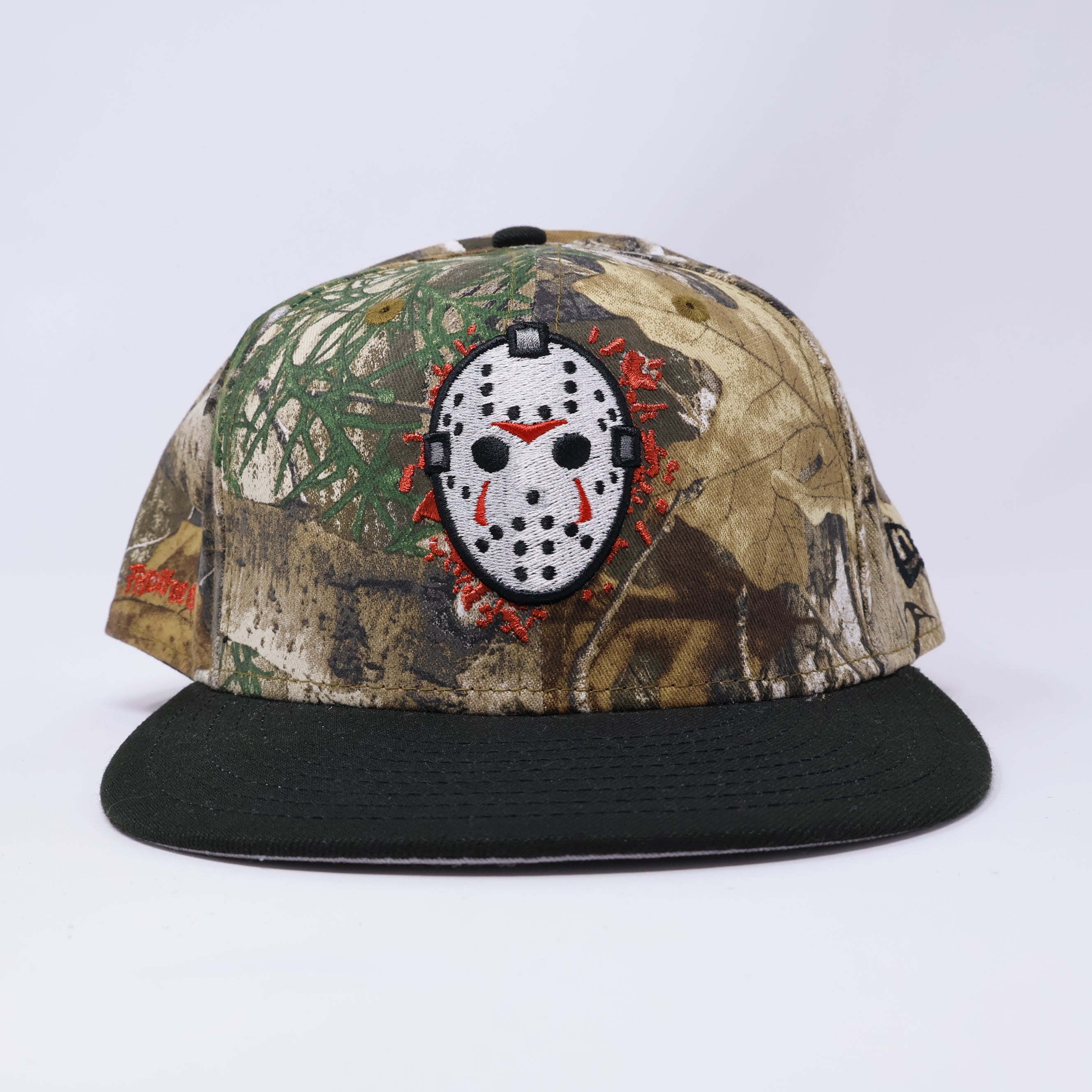 USED 3/4 Realtree Jason Friday the 13th 59fifty New Era Fitted Hat Cap