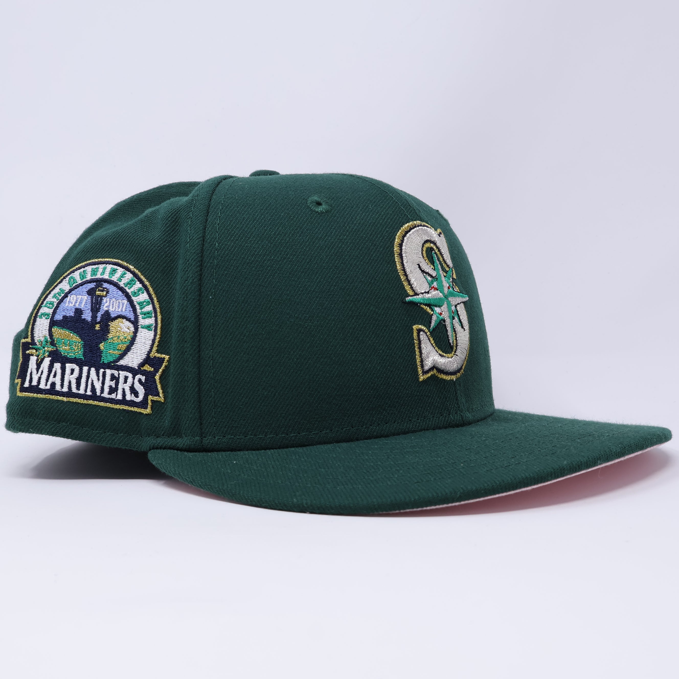 USED 5/8 Green Seattle Mariners 30th Anniversary 59fifty New Era Fitted Hat Cap