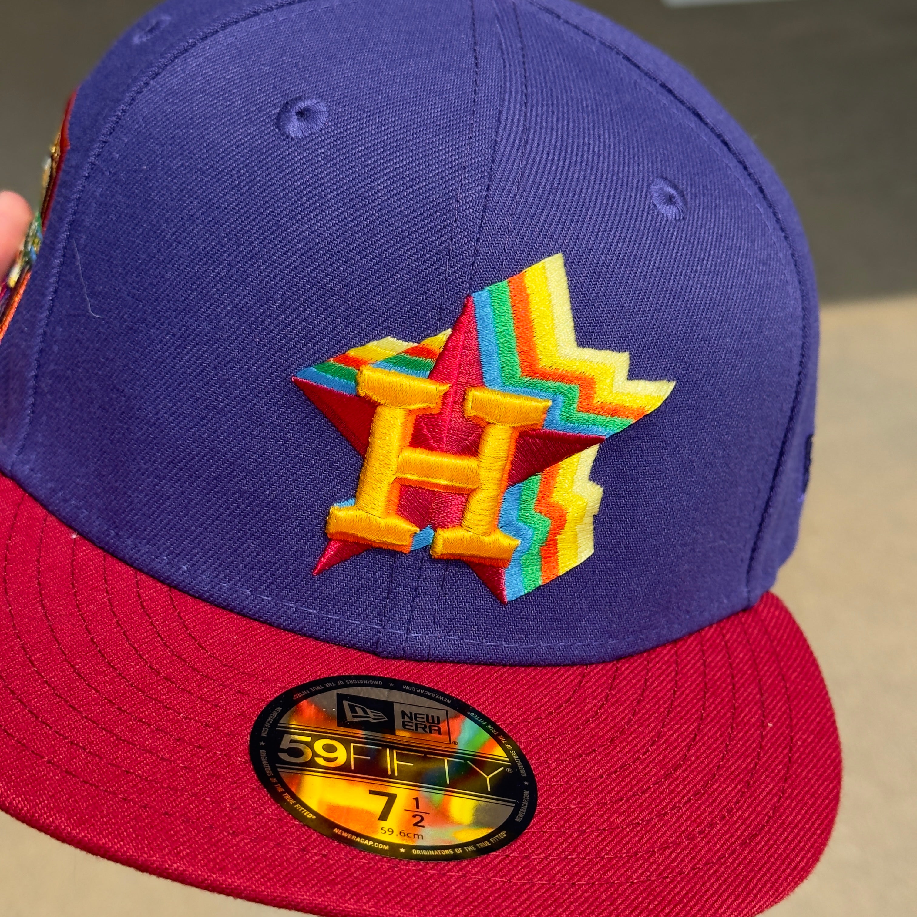 NEW 1/2 Purple Houston Astros 20 Years Cascading 59FIFTY New Era Fitted Hat