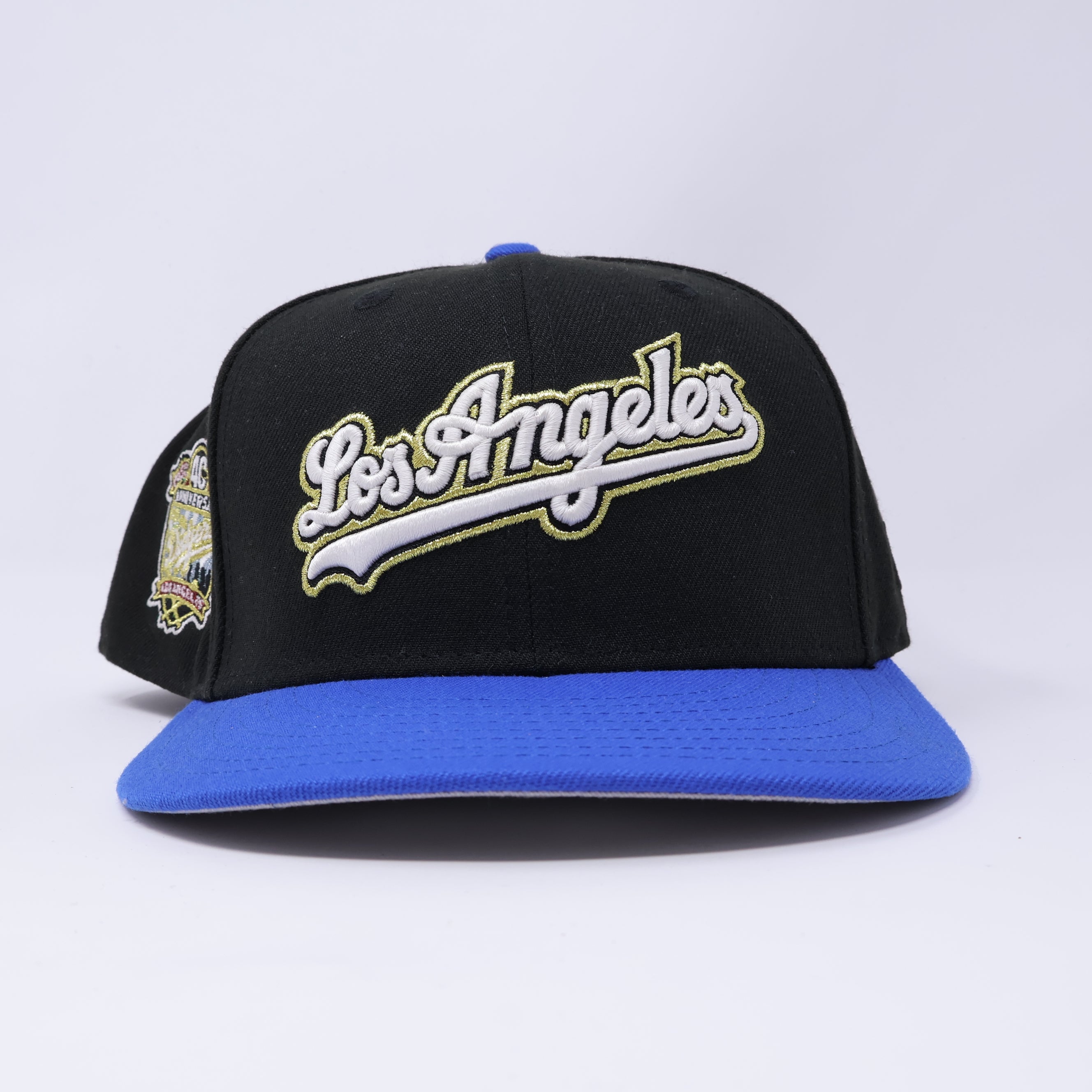 USED 5/8 Black Los Angeles Dodgers 40th Anniversary 59fifty New Era Fitted Hat Cap