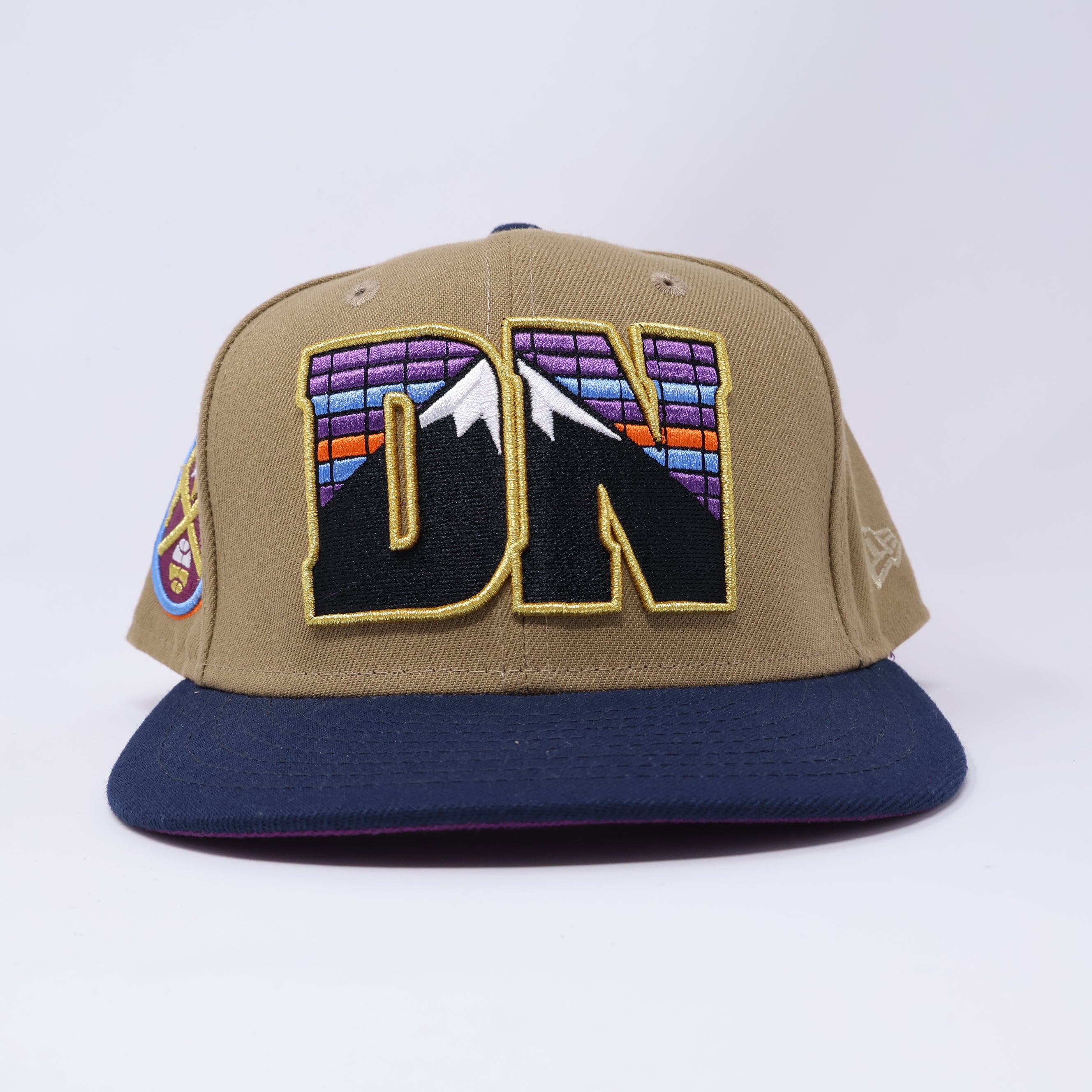 USED 5/8 Khaki Denver Nuggets NBA 59fifty New Era Fitted Hat Cap