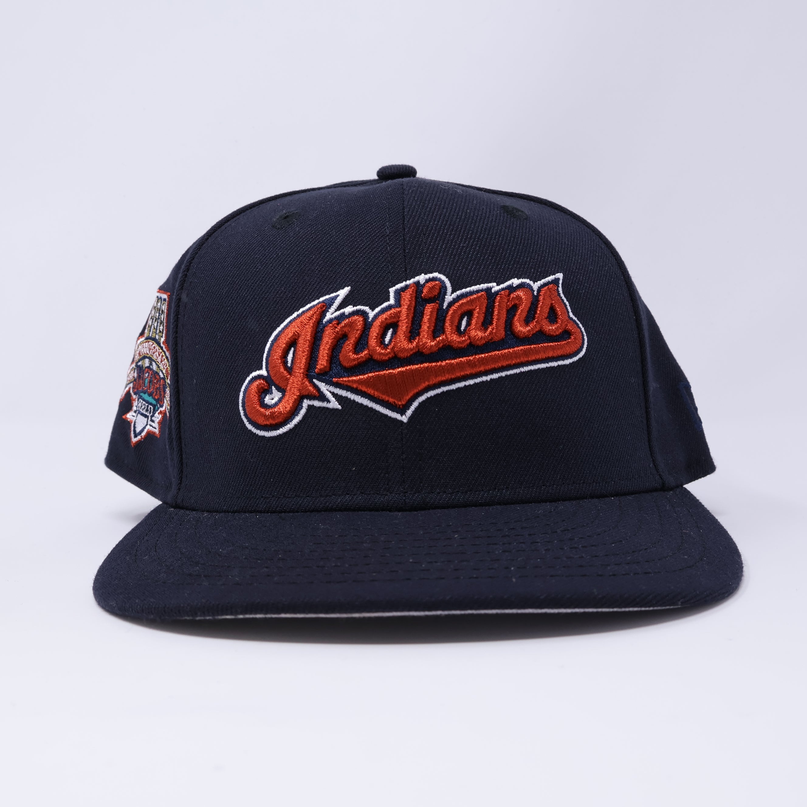 USED 5/8 Navy Cleveland Indians Jacobs Field 59fifty New Era Fitted Hat Cap