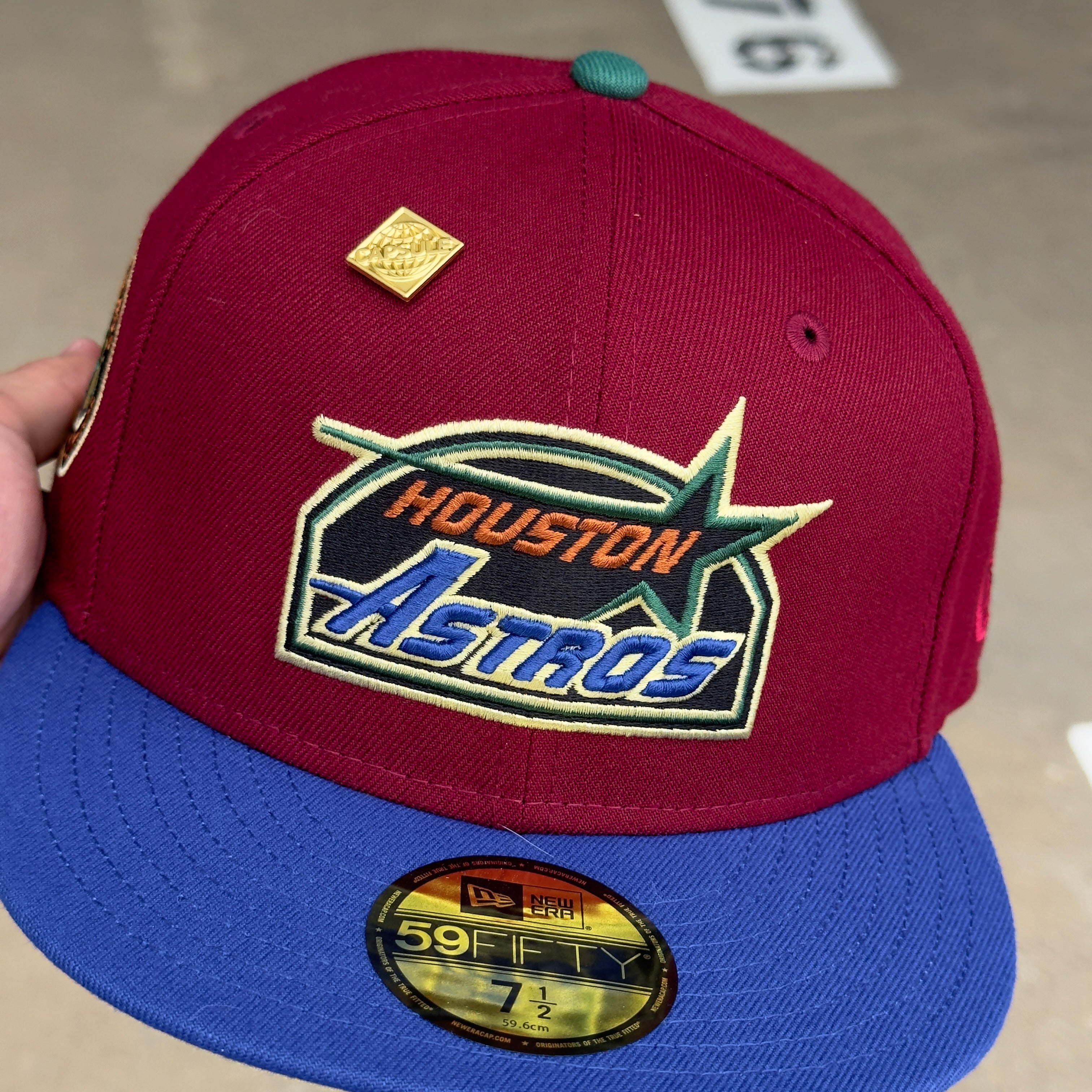 NEW 1/2 Burgundy Houston Astros Celebrating 40 Years Capsule 59FIFTY New Era Fitted Hat