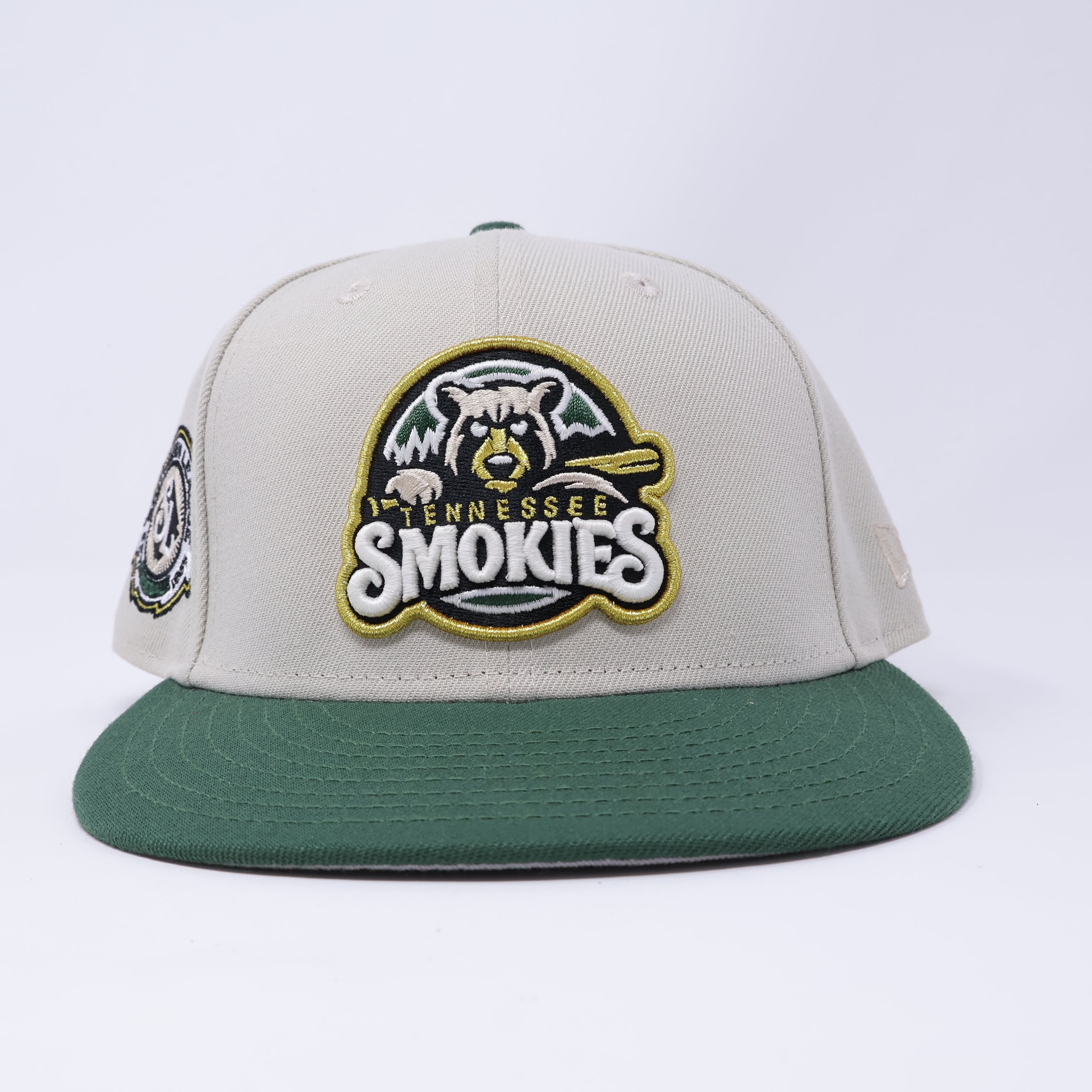 USED 5/8 Stone Tennessee Smokies Southern League 59fifty New Era Fitted Hat Cap