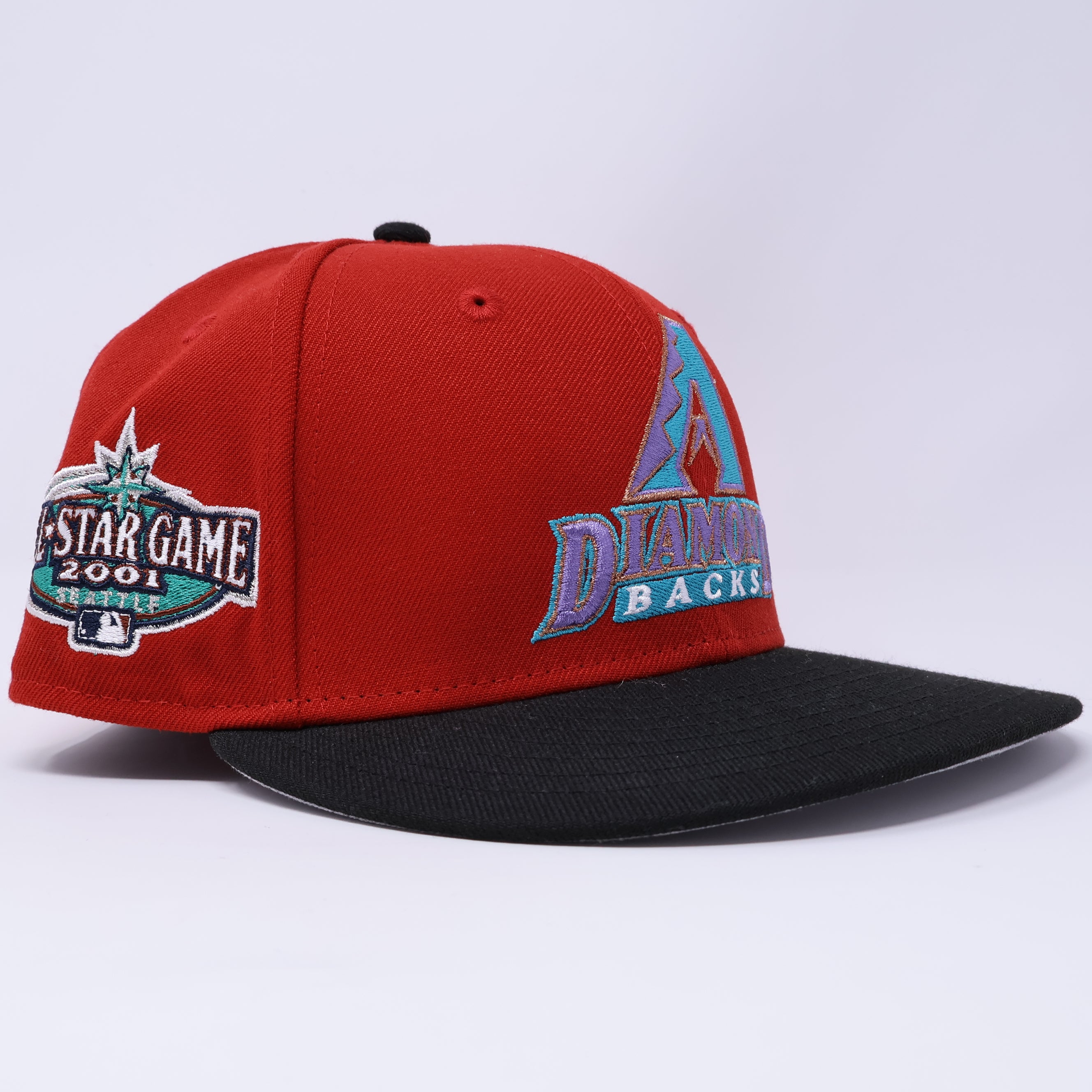USED 1/8 Red Arizona Diamondbacks 2001 All Star Game 59fifty New Era Fitted Hat Cap