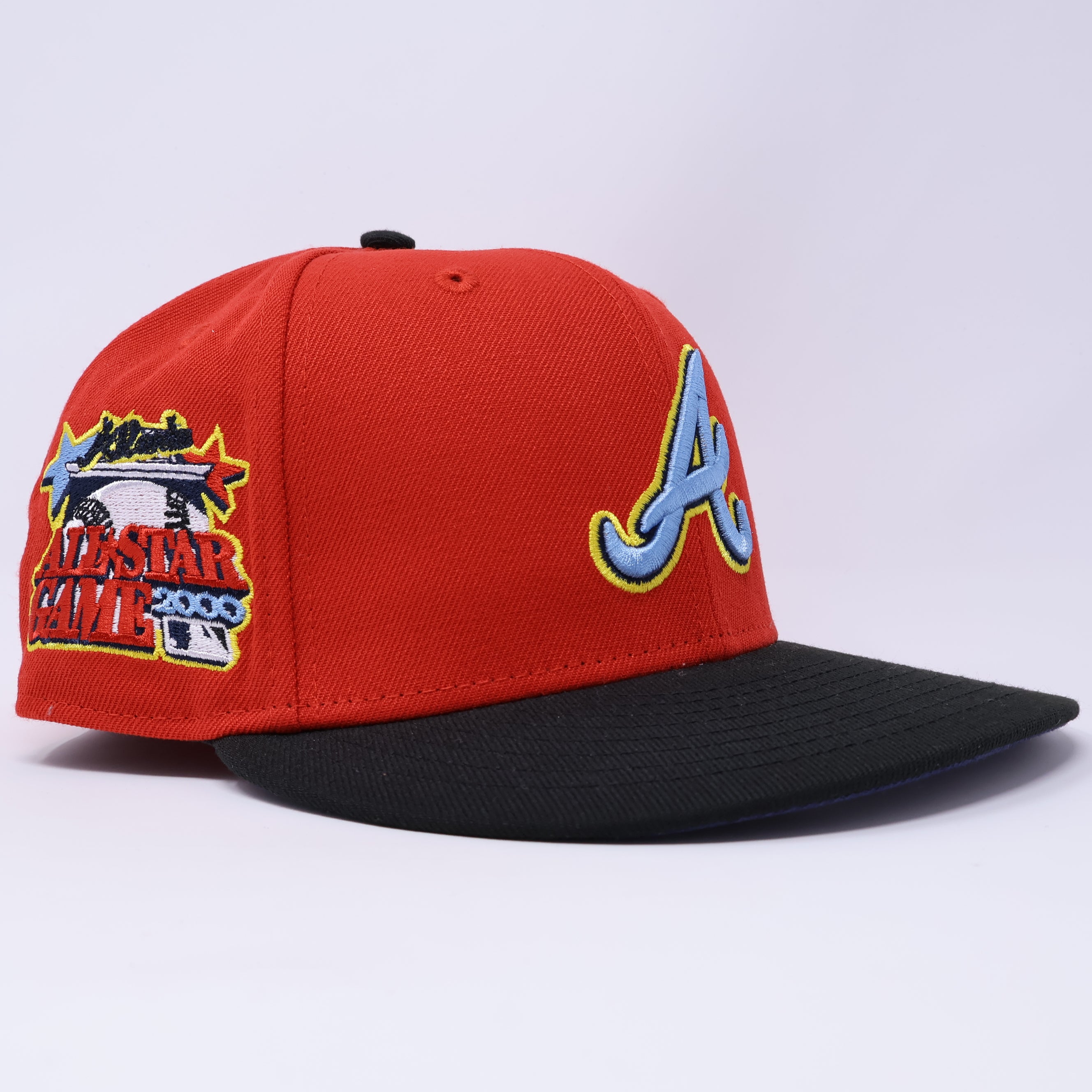 USED 1/8 Red Atlanta Braves 2000 All Star Game 59fifty New Era Fitted Hat Cap