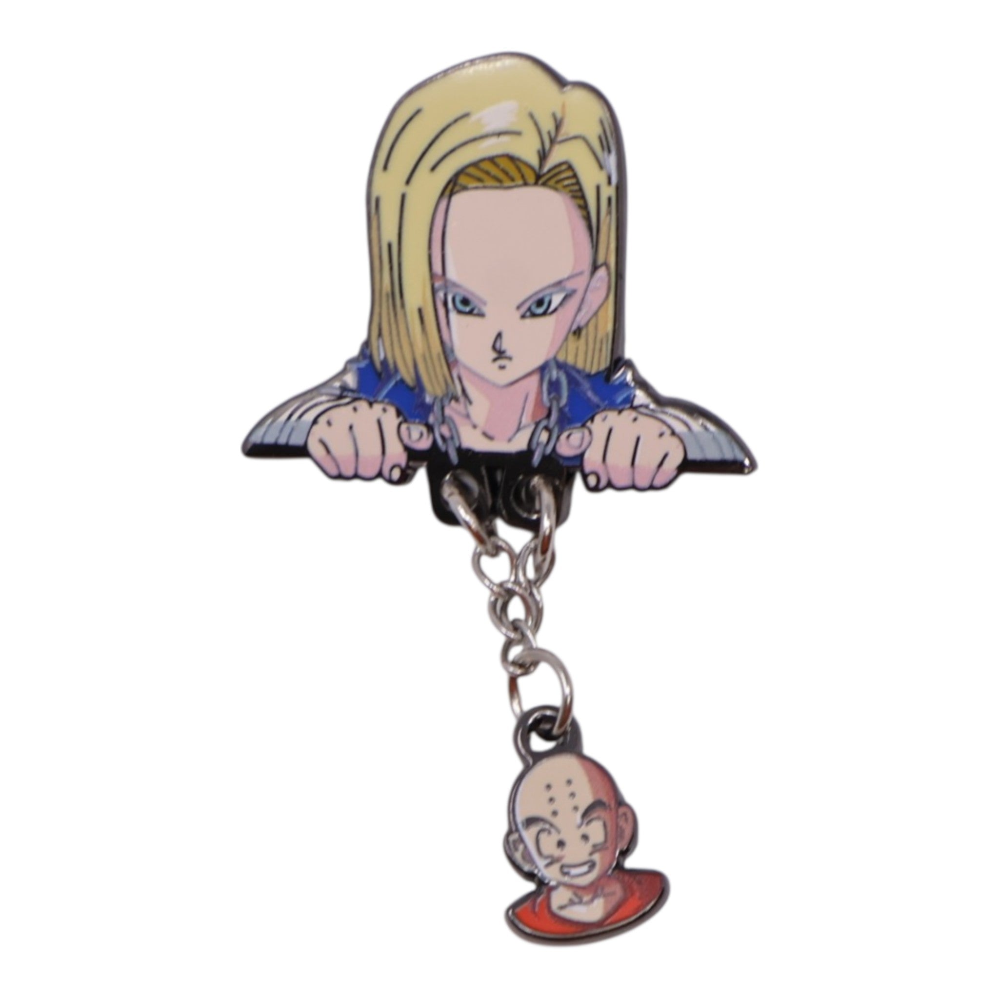 Android 18 and Krillin Dragon Ball Z Chain Pin