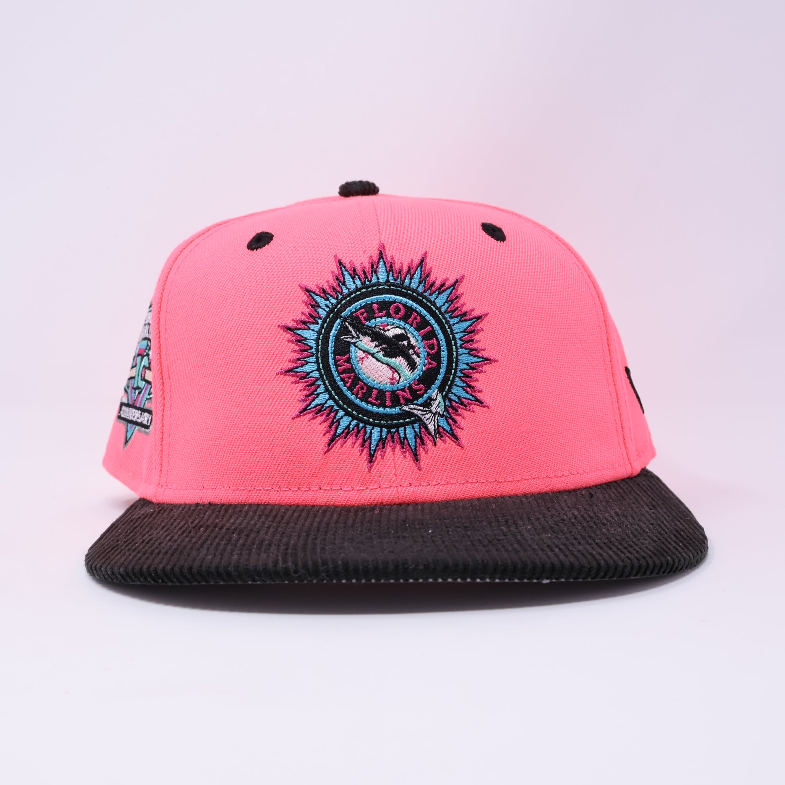 USED 1/8 Pink Florida Marlins 10th Anniversary 59fifty New Era Fitted Hat Cap