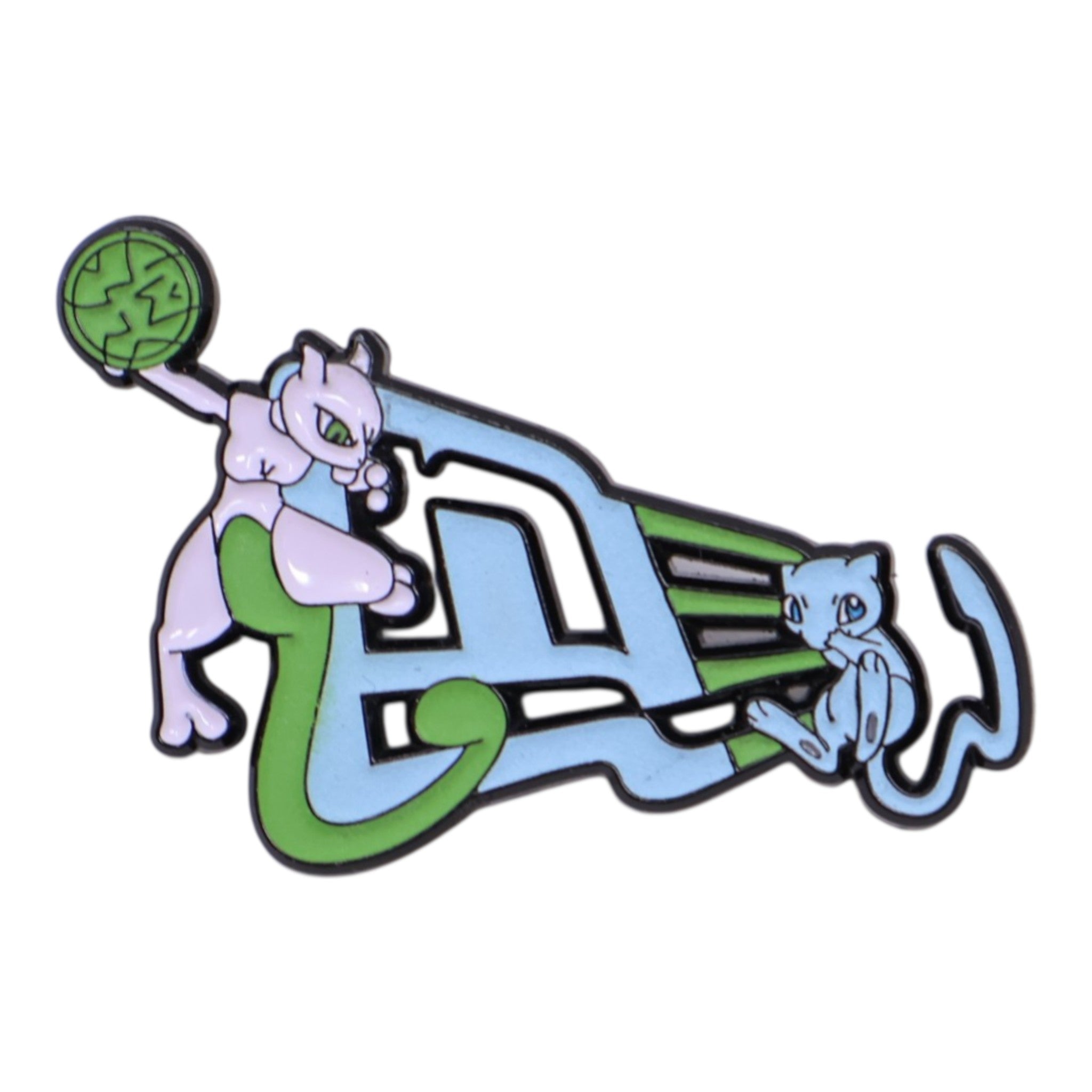Mewtwo and Mew Pokemon New Era Logo Pin