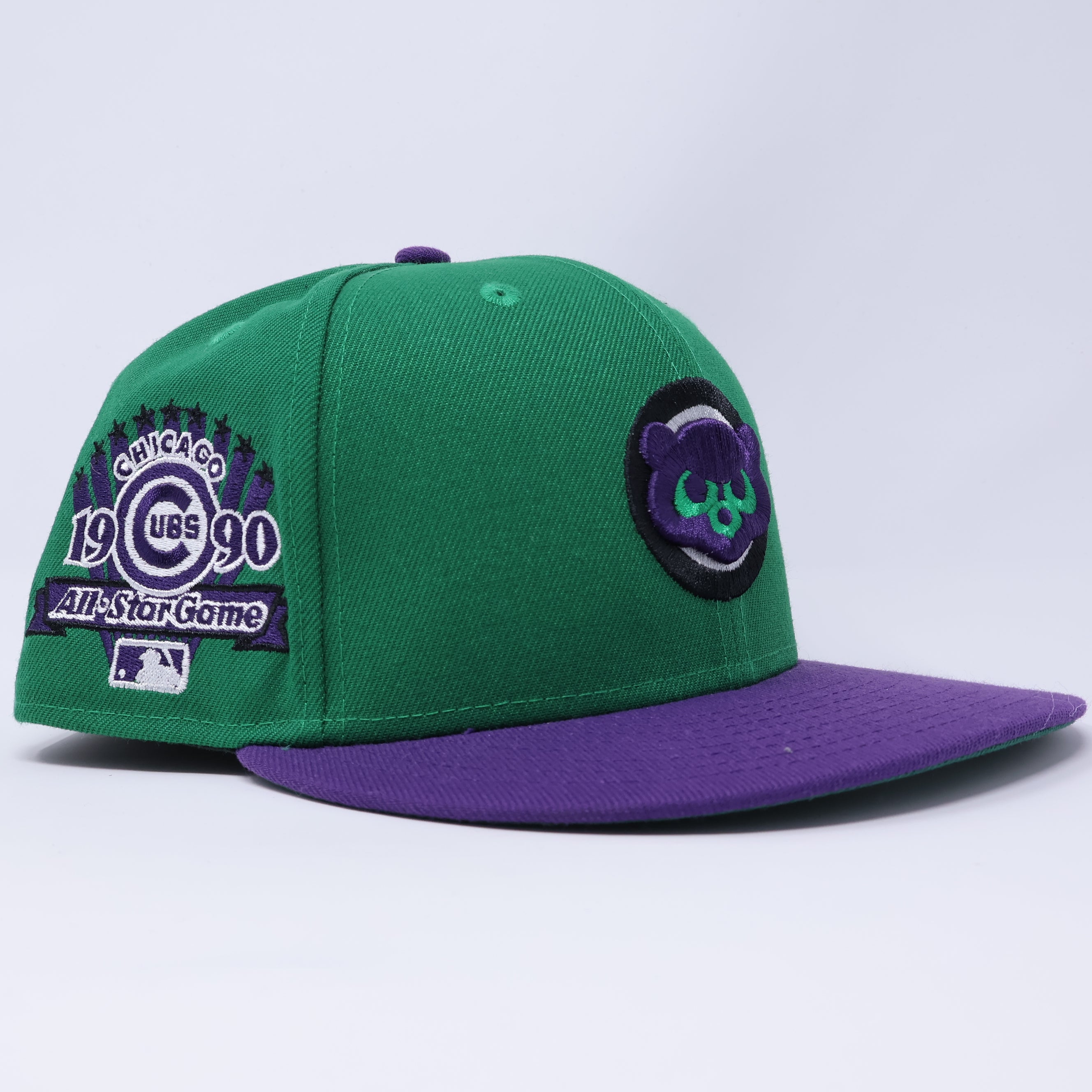 USED 1/8 Green Chicago Cubs 1990 All Star Game Anniversary 59fifty New Era Fitted Hat Cap