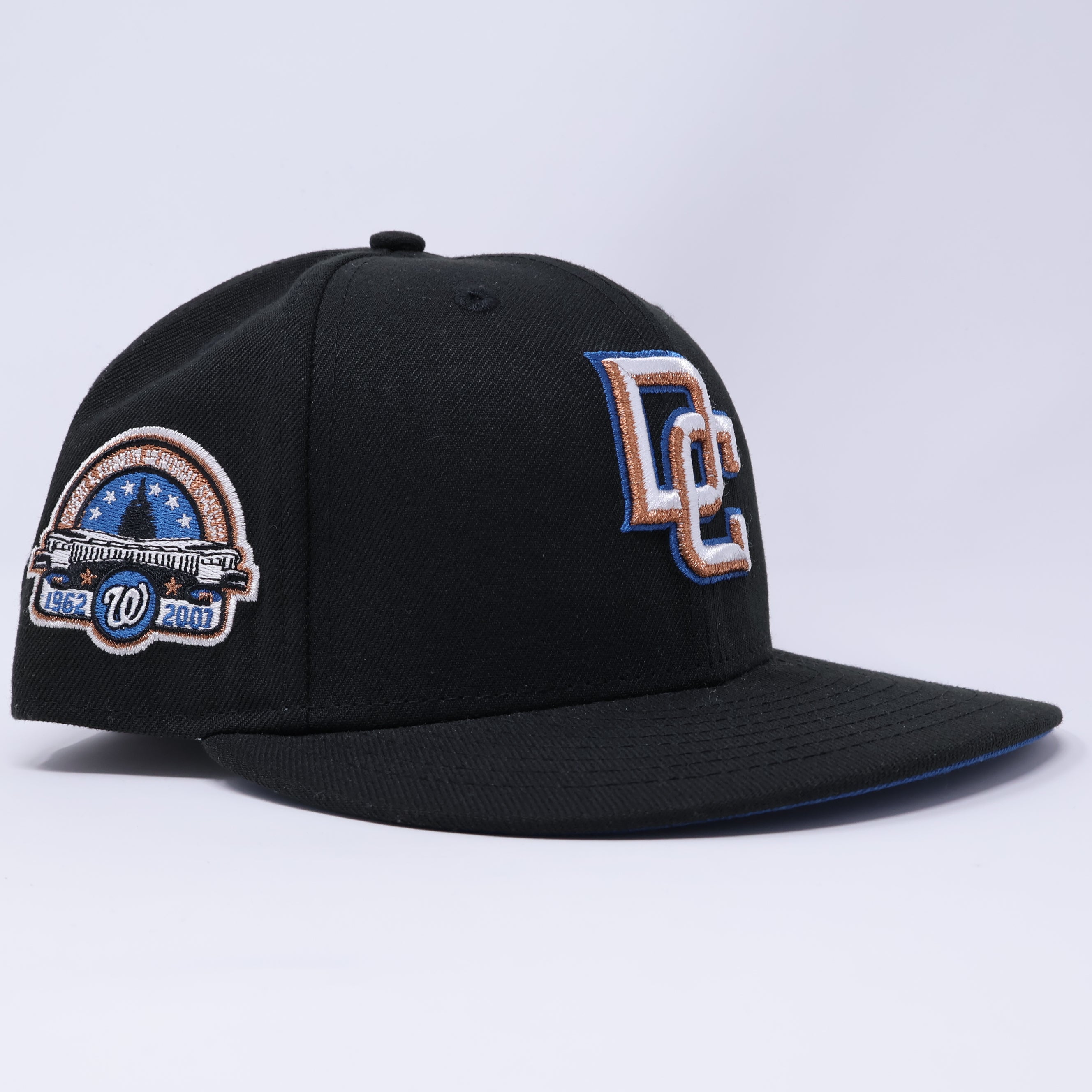 USED 1/8 Black Washington Nationals Kennedy Memorial 59fifty New Era Fitted Hat Cap