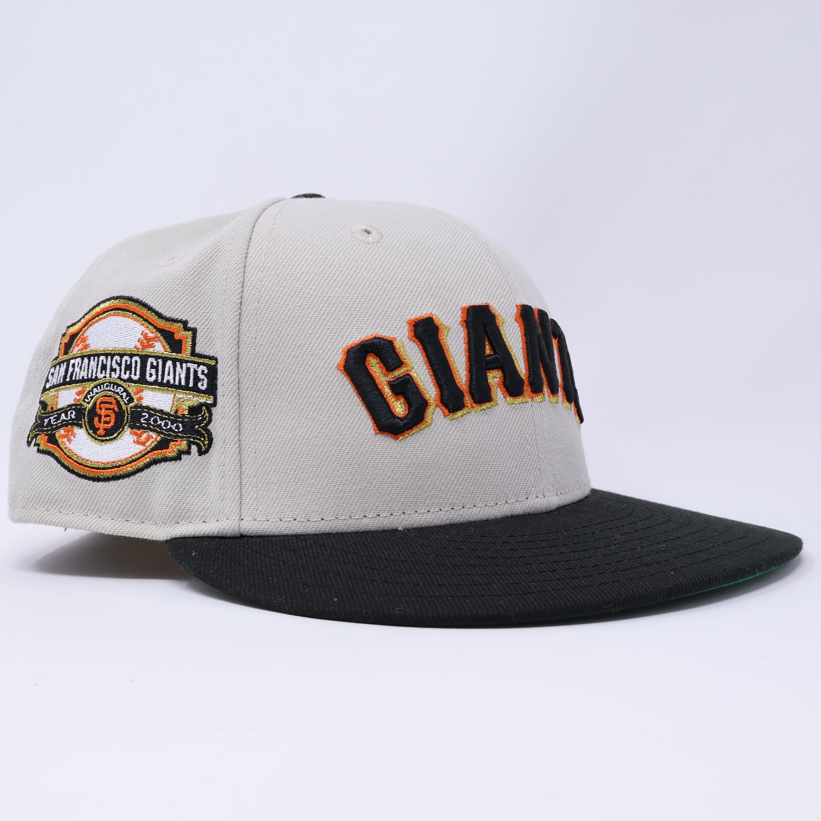USED 1/4 Stone San Francisco Giants 2000 Inaugural Year 59fifty New Era Fitted Hat Cap