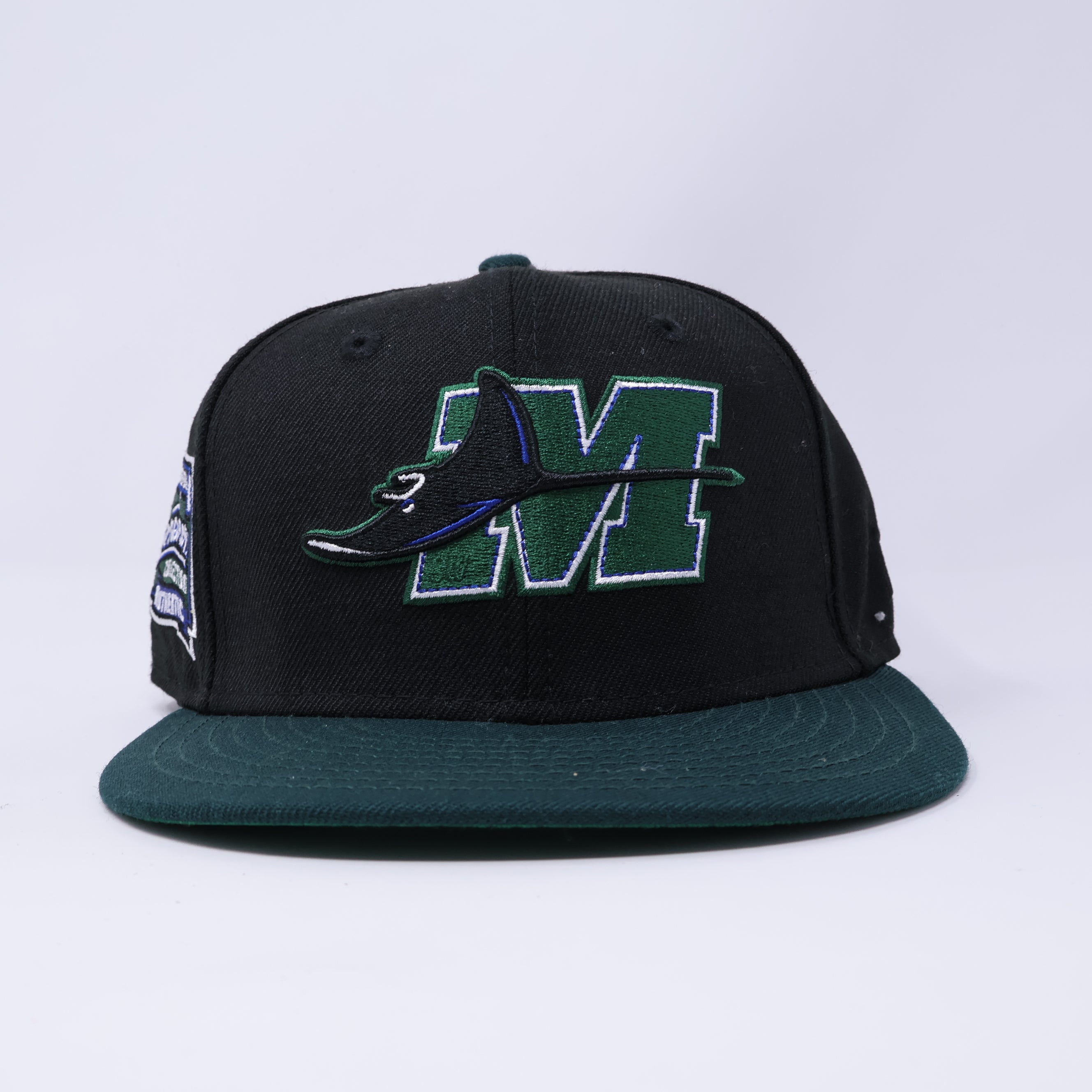 USED 1/8 Black Michigan Devil Rays Minor League 59fifty New Era Fitted Hat Cap
