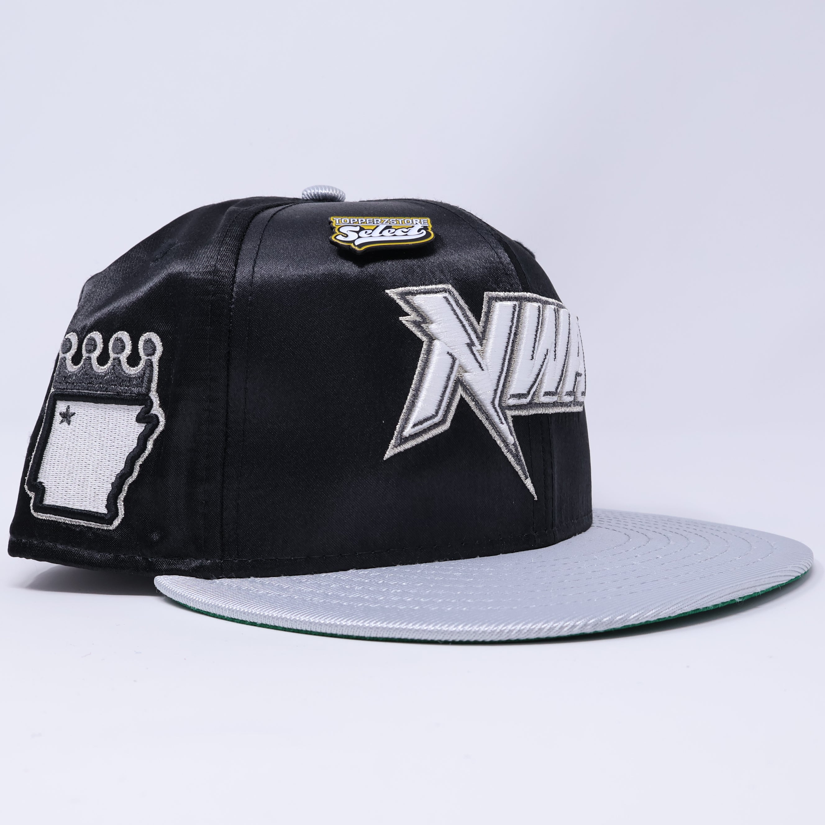 USED 1/8 Black Satin Northwest Arkansas Naturals State Logo 59fifty New Era Fitted Hat Cap