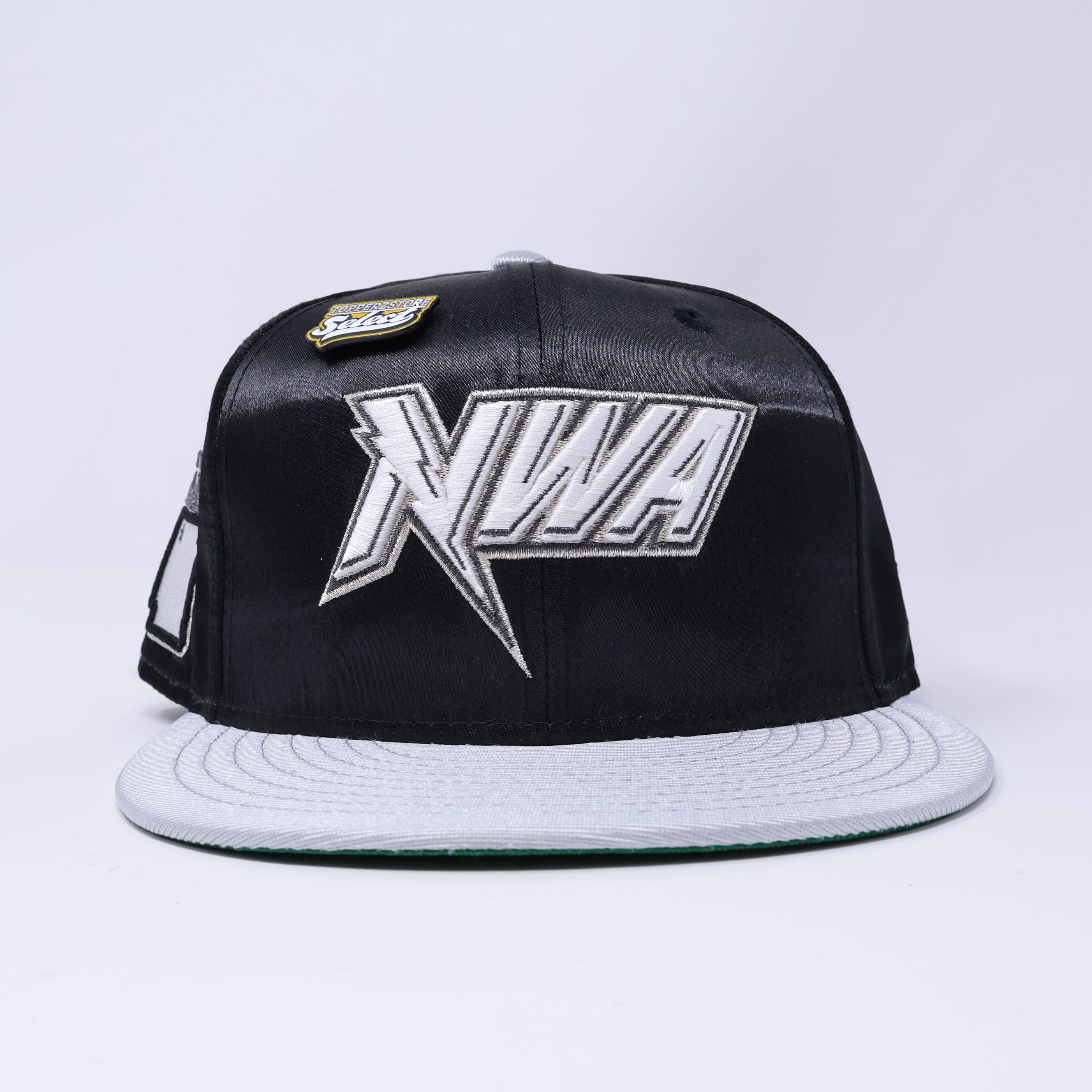 USED 1/8 Black Satin Northwest Arkansas Naturals State Logo 59fifty New Era Fitted Hat Cap