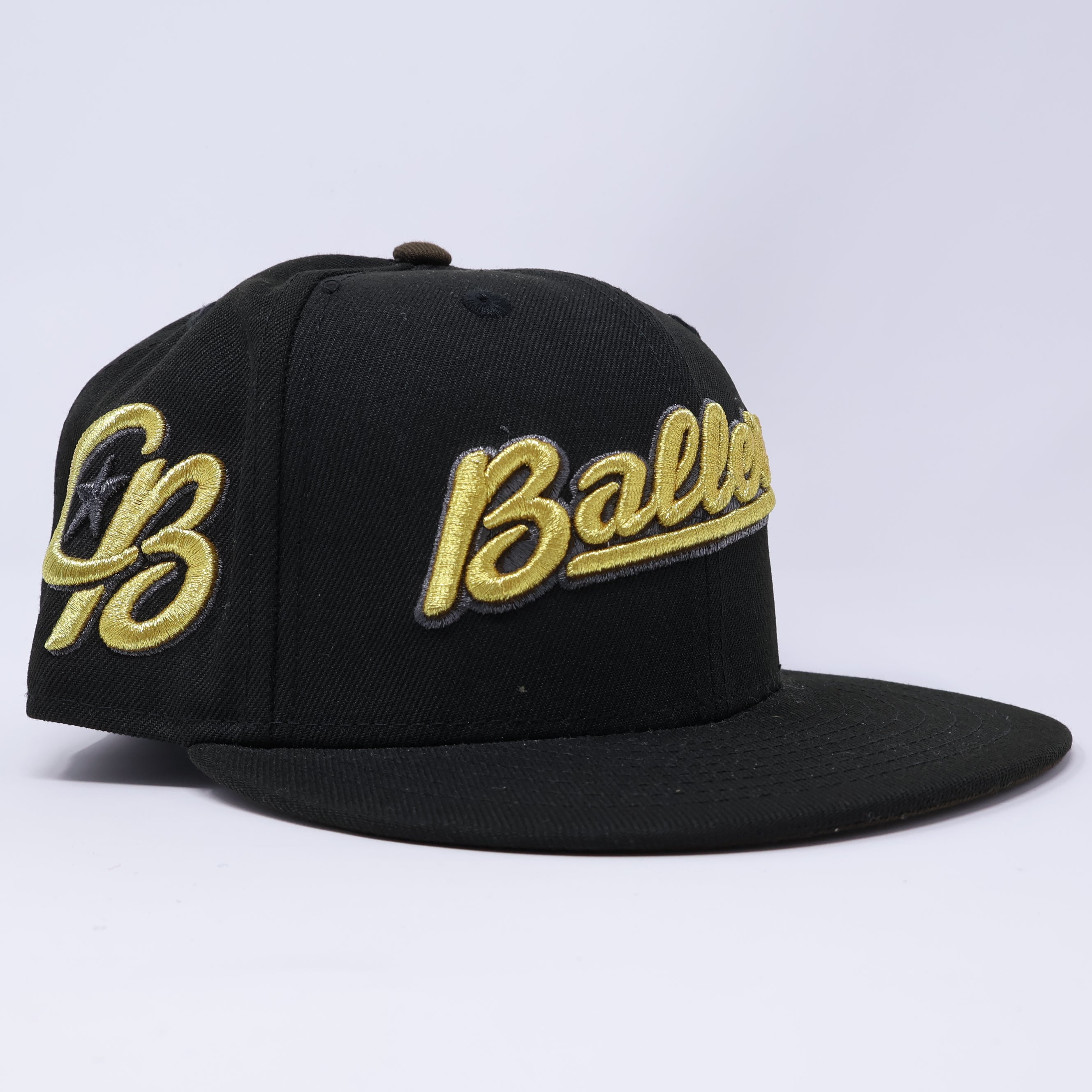 USED 1/8 Black Kannapolis Cannon Ballers Minor League 59fifty New Era Fitted Hat Cap
