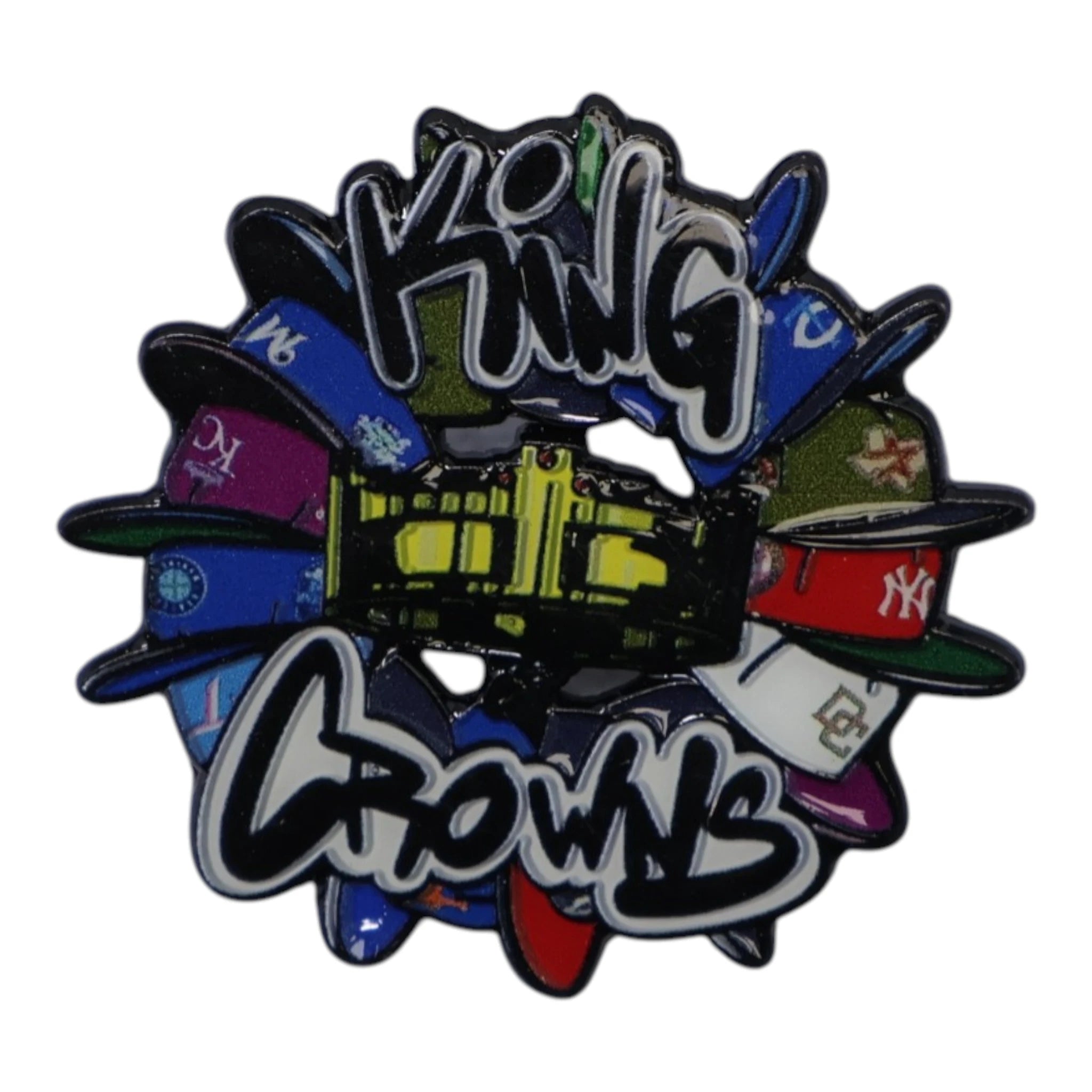 KING CROWNZ Black Plating Graphic Pin