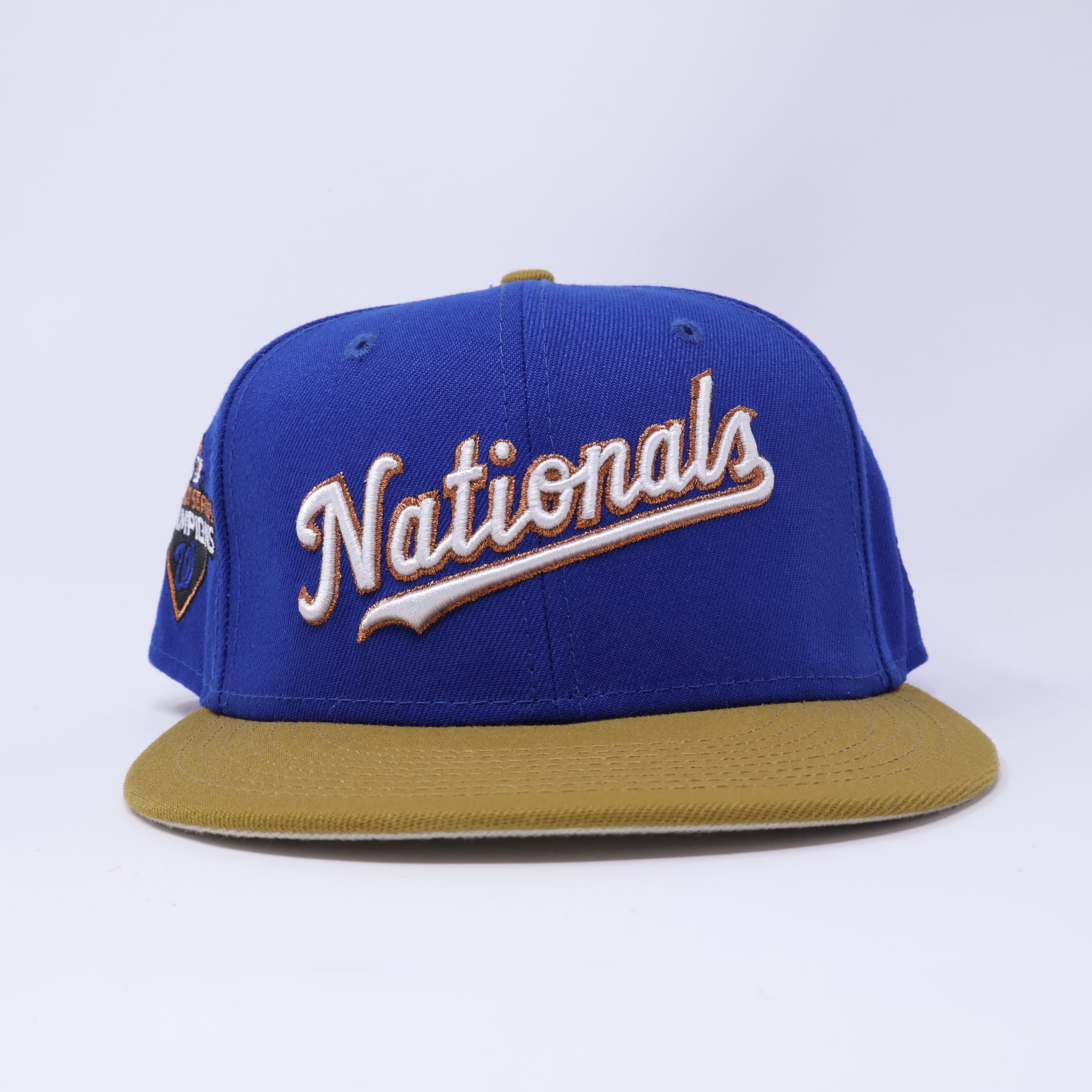 USED 1/8 Blue Washington Nationals World Series Champs 59fifty New Era Fitted Hat Cap
