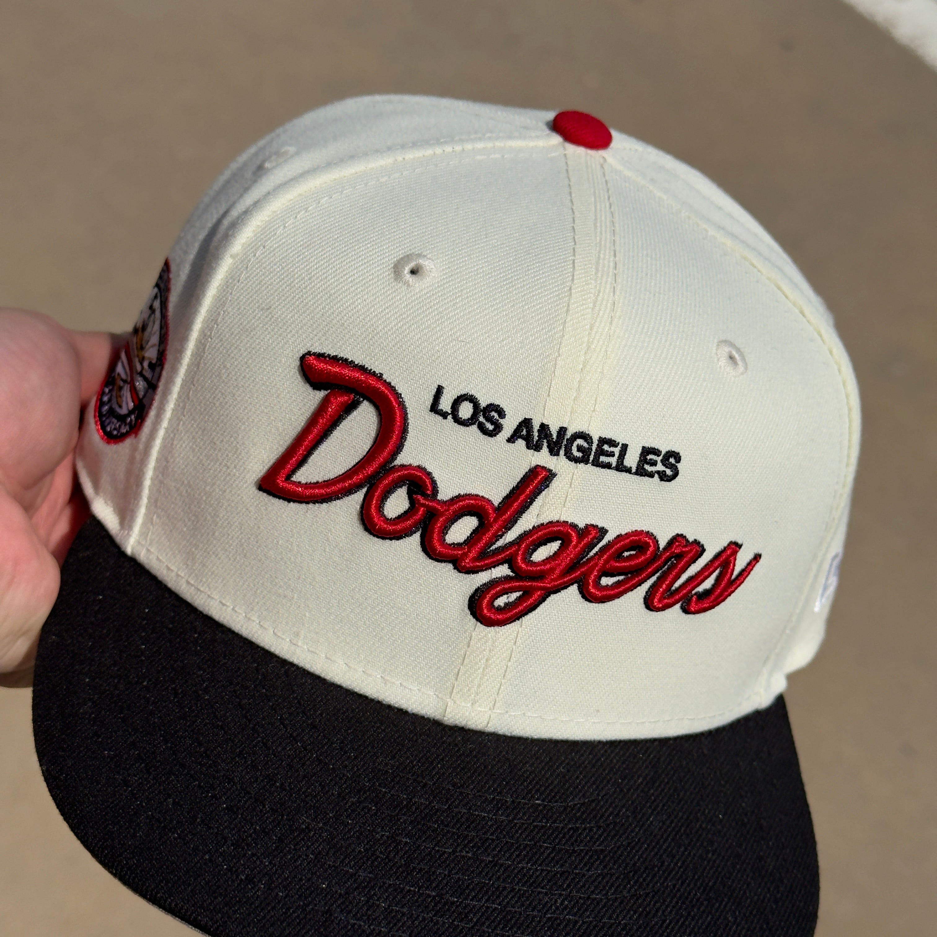 USED 5/8 Chrome Los Angeles Dodgers 50th Anniversary 59FIFTY New Era Fitted Hat