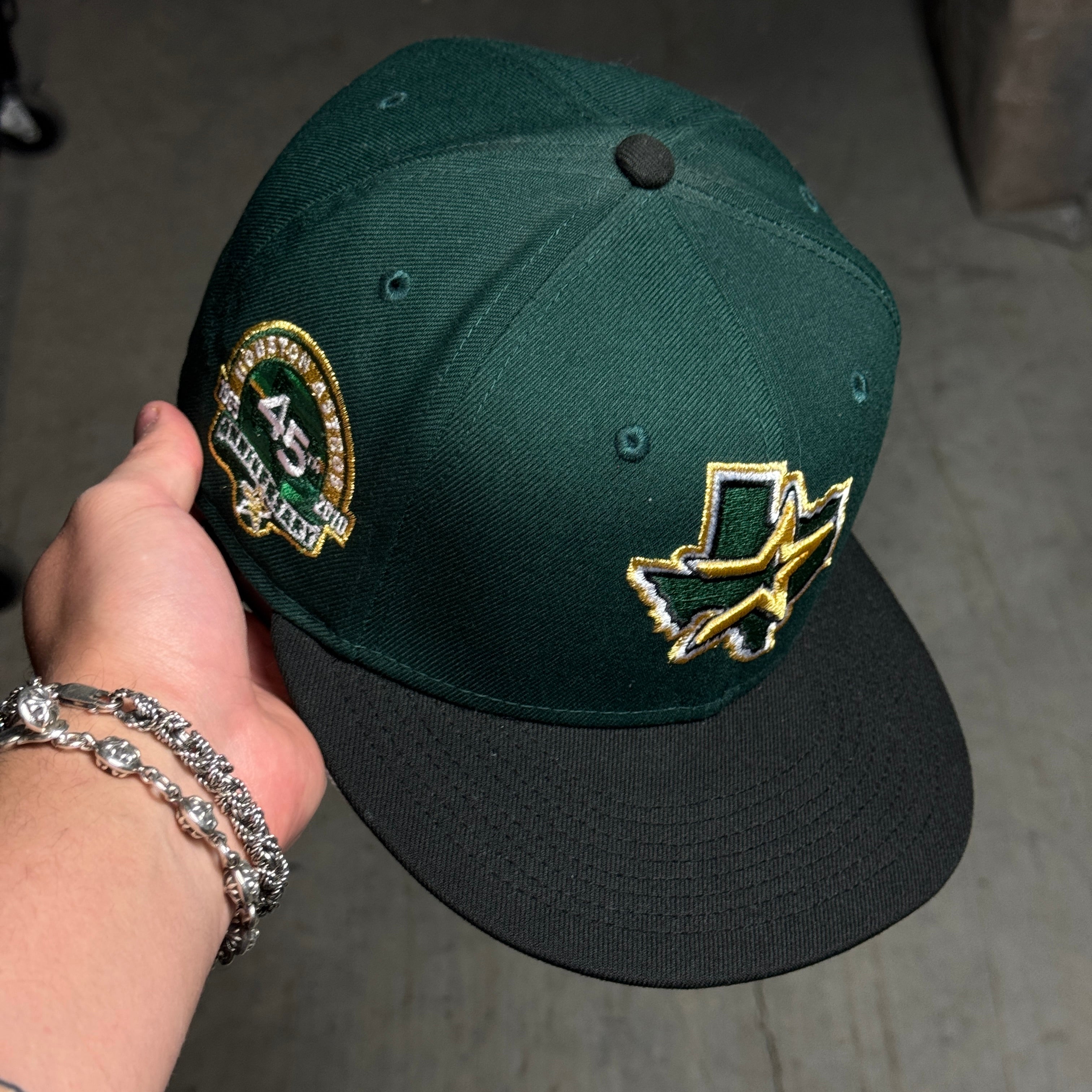 USED 3/8 Green Houston Astros 45th Anniversary 59fifty New Era Fitted Hat Cap