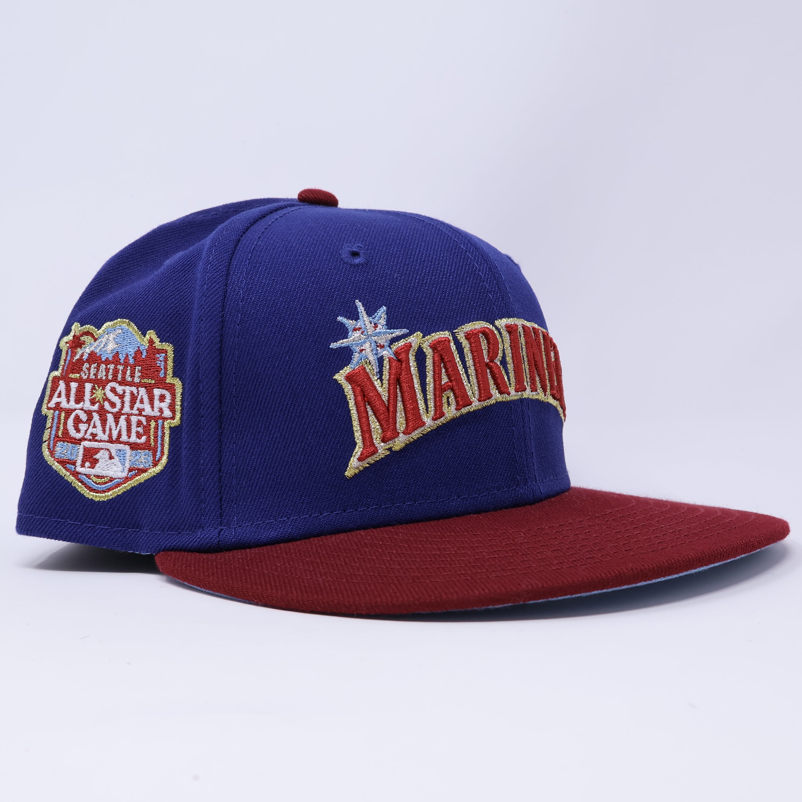 7 1/8 USED Blue Red Seattle Mariners All Star Game 59fifty New Era Fitted Hat